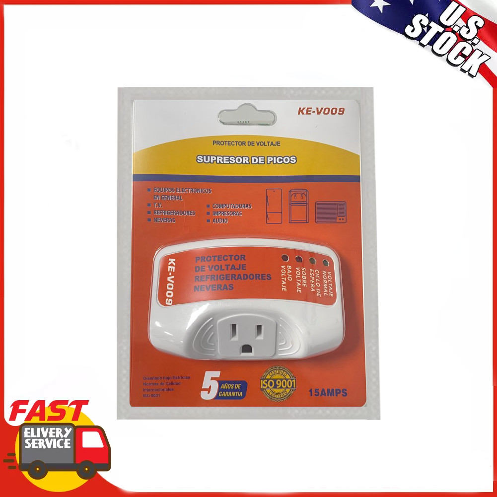 120V US Plug Surge Voltage Protector Power Sockets Refrigerator Appliance Home