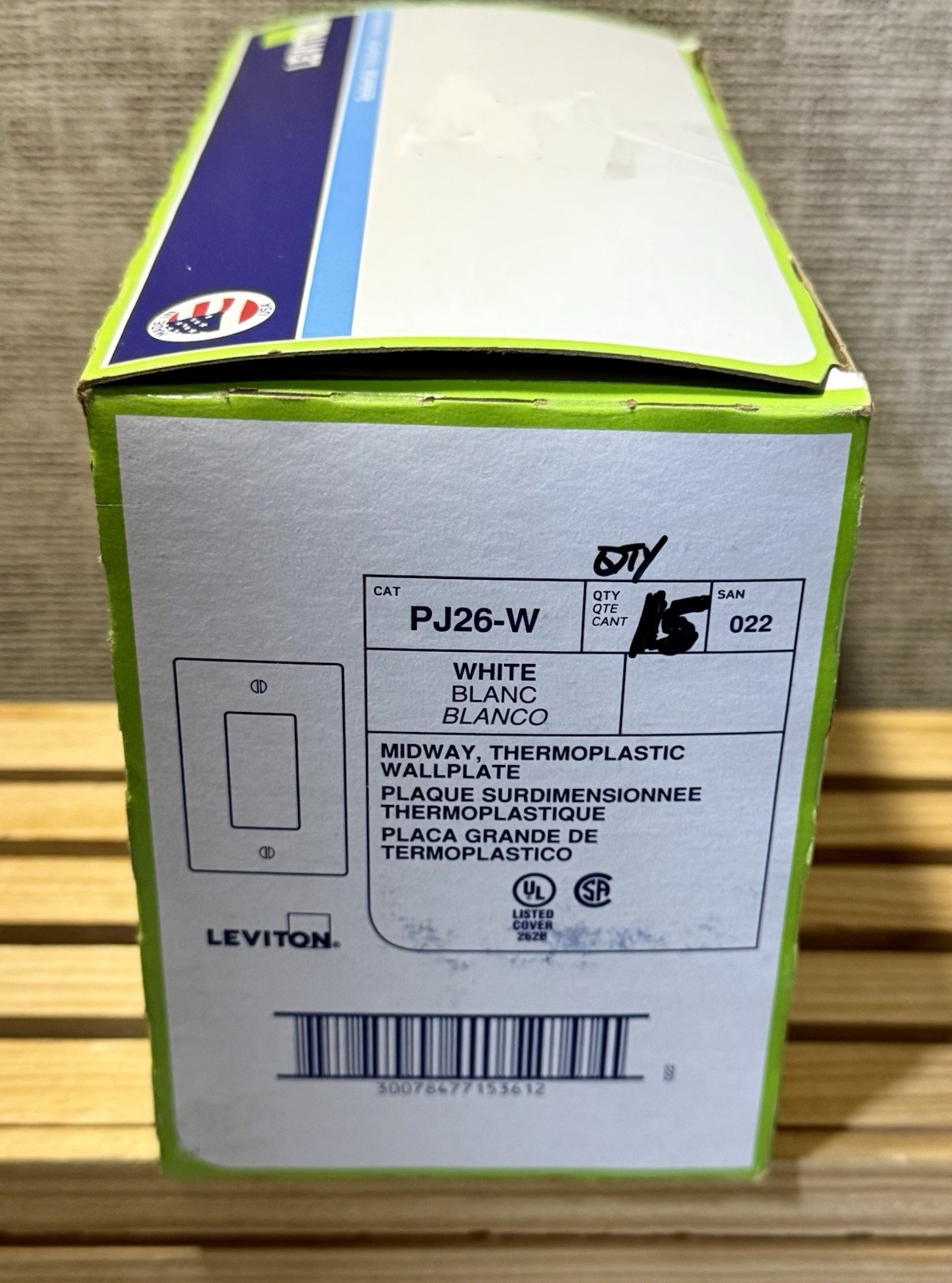 Leviton Decora White Unbreakable Thermoplastic Nylon Rocker Wallplates 15 Count