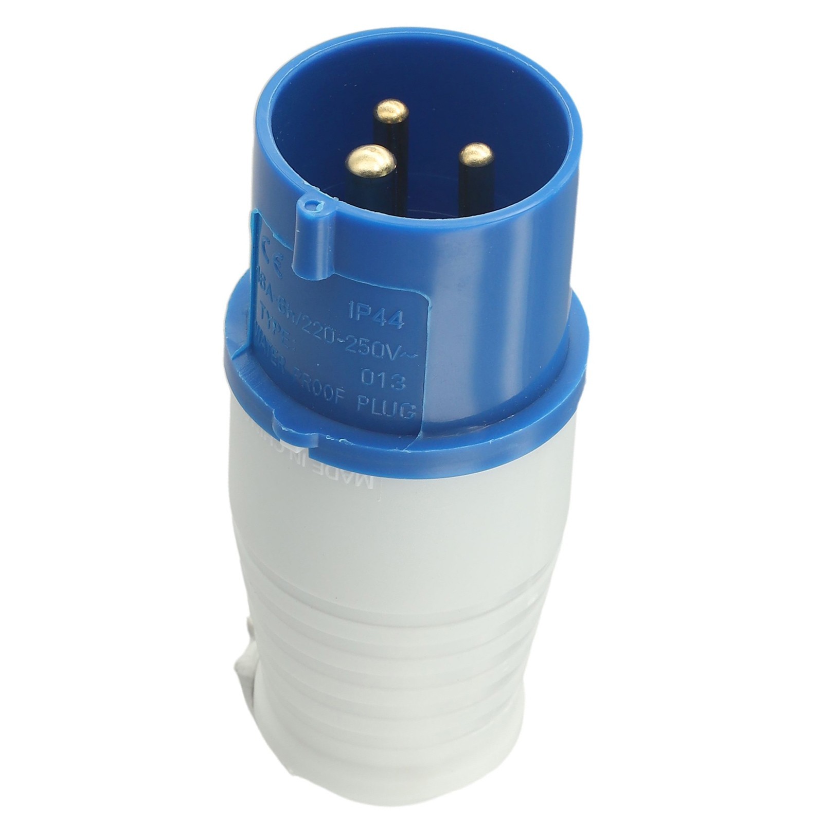 Blue 16A 3 PIN-SOCKET 240V 2P&E Site IP44 Blue Industrial Male Female UK SELLER