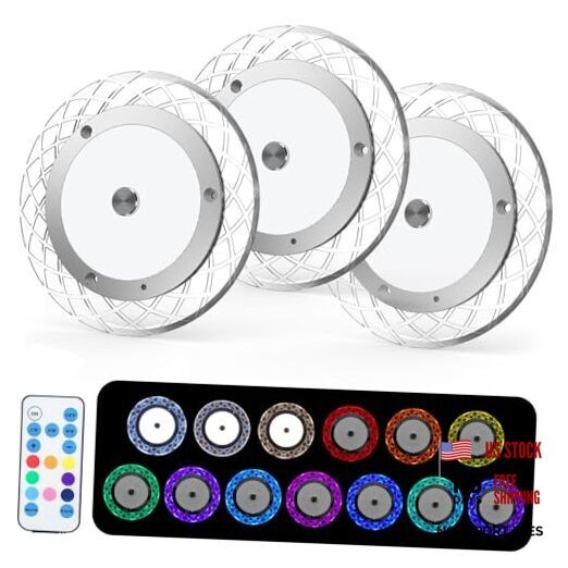 Upgrade 600LM RV Lights Interior, RV Ceiling Dome, 3 Color Multicolor-3Pack