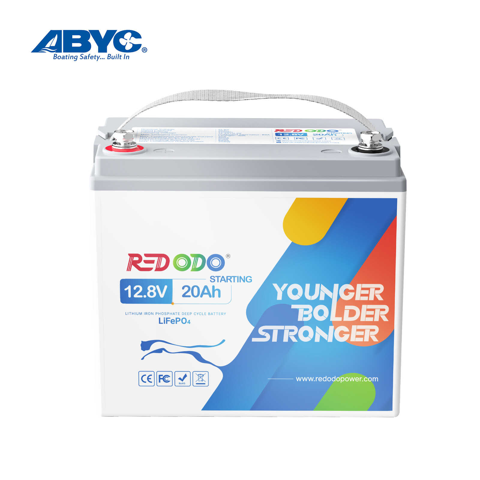 Redodo 12V 20Ah LiFePO4 Lithium Marine Cranking Battery 650CCA IP67 Waterproof