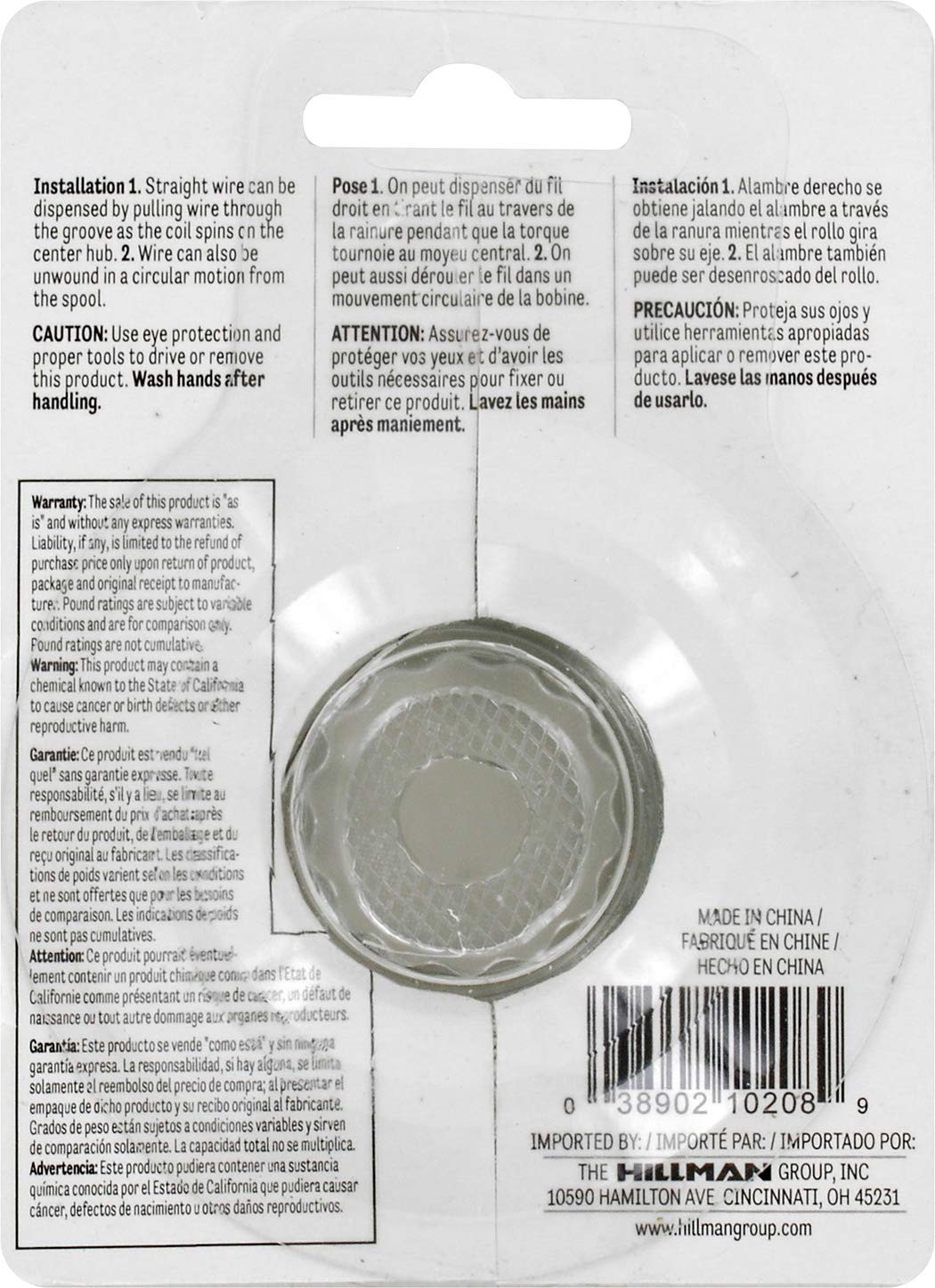 Hillman 20 Gauge Galvanized Hobby Wire 175′, Corrosion Resistant & 25′ Copper