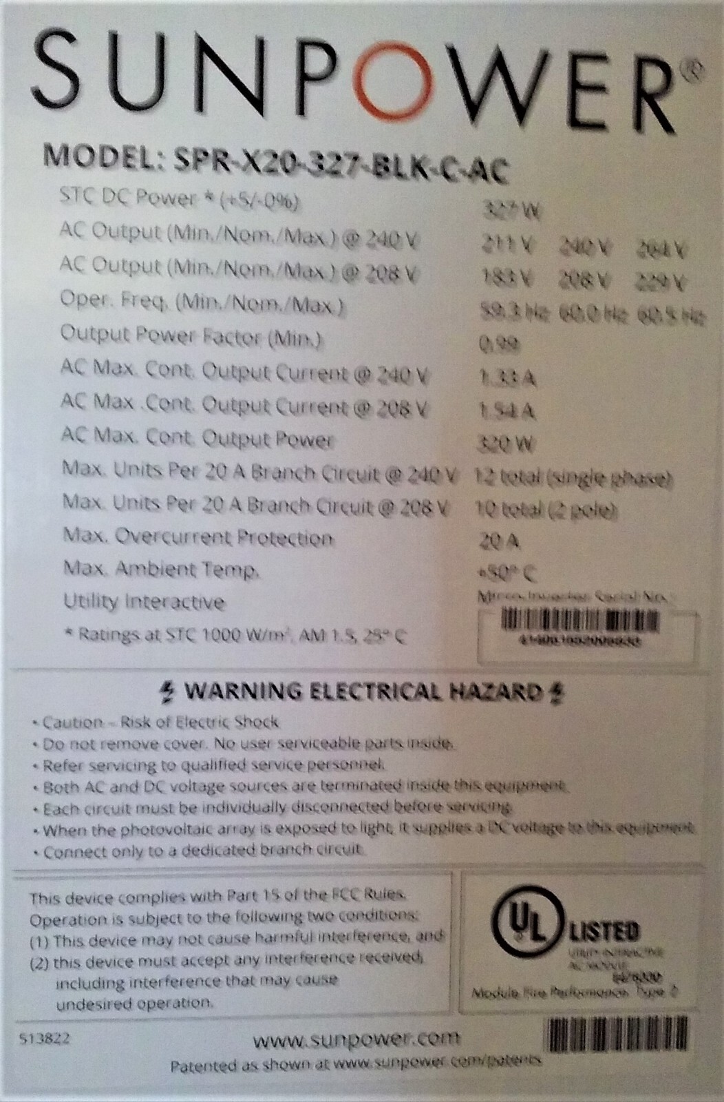 SunPower Solar Panels Modules 240-360 watts Tucson Arizona, 22.7