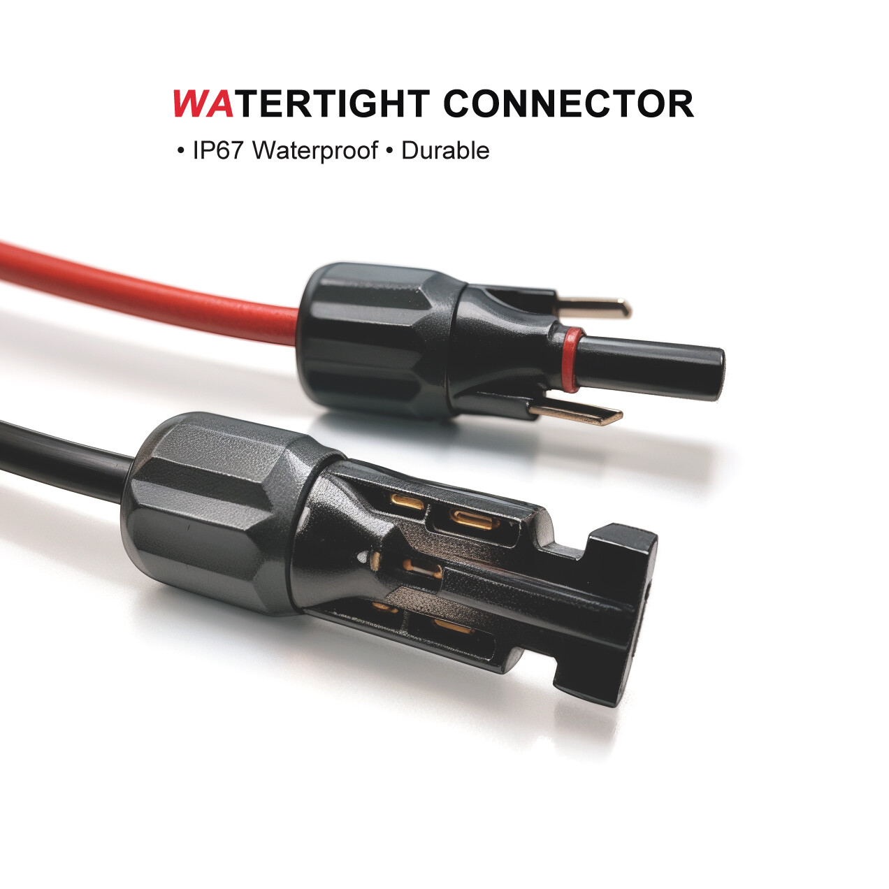 10 AWG Solar Connector to O Ring Terminal Battery Cable PV Wire for Inverter