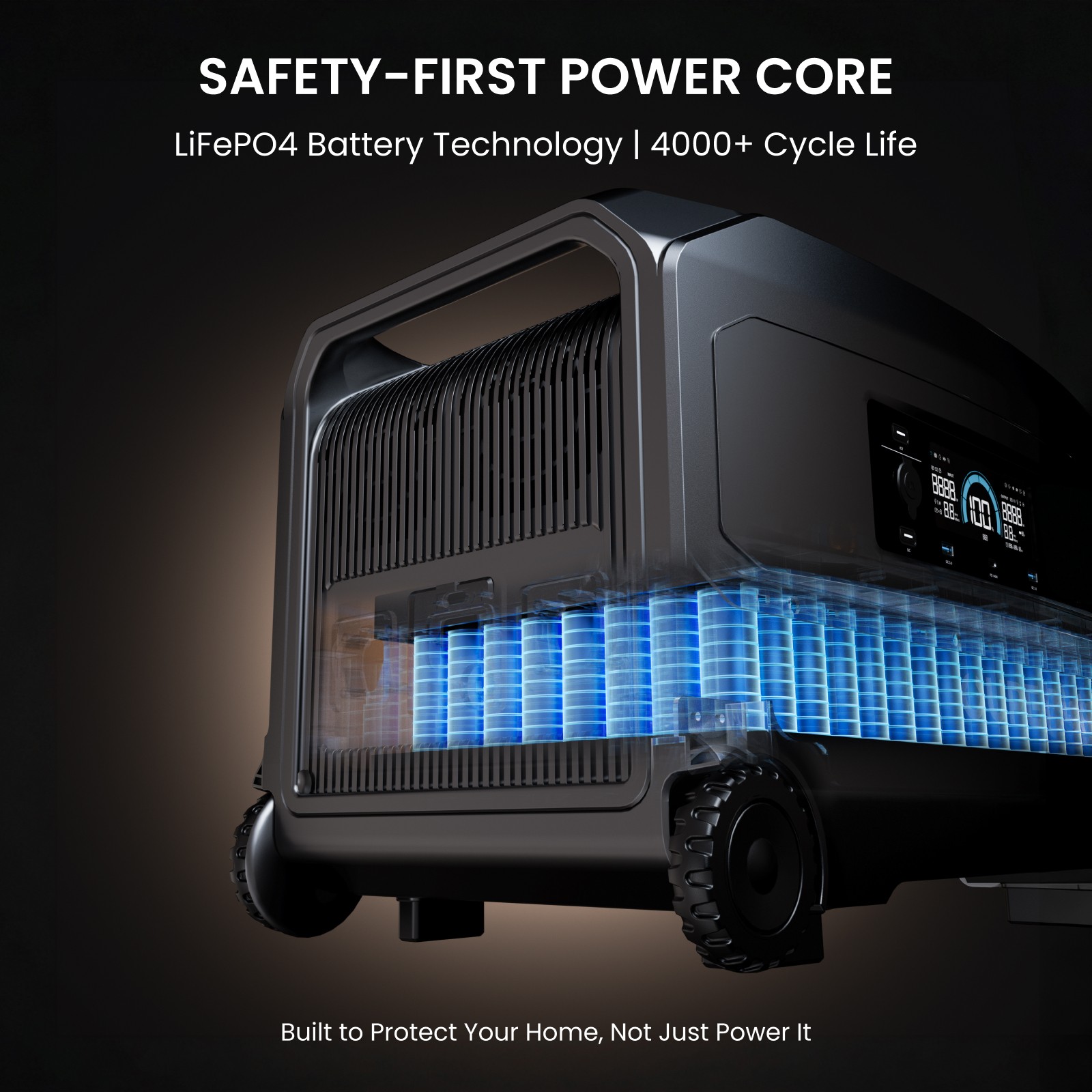 OUPES Guardian 6000 4608Wh Portable Power Station 6000W Solar Generator Home