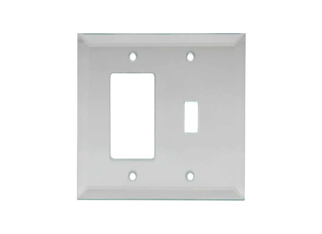 FHC MP14C Clear Decorator/Rocker & Toggle Glass Mirror Plate