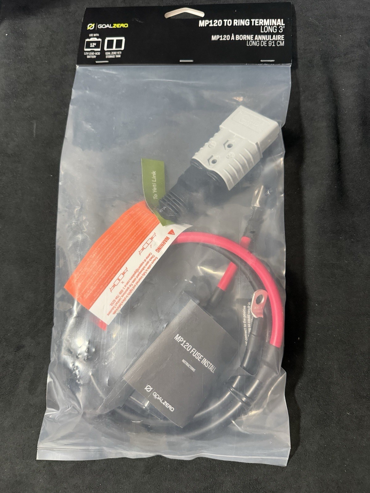 Goal Zero MP120 Male to Ring Terminal – SKU 98108