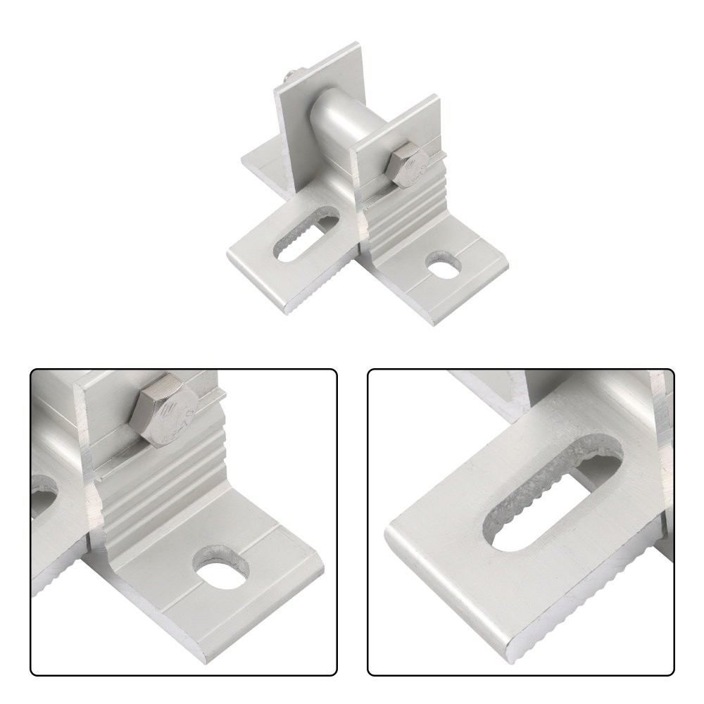 2 Set Adjustable Solar Panel Tilt Mount Brackets Aluminum Alloy Mounting Bracket