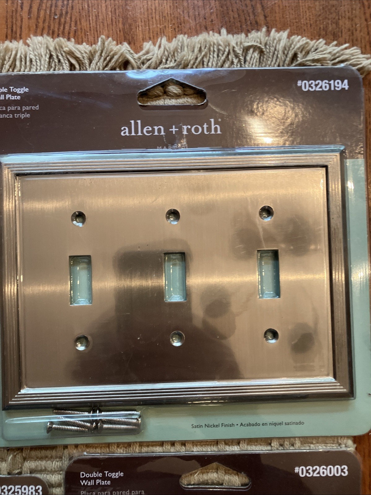 Allen + Roth Triple/Double/Single Toggle Wall Plate Satin Nickel Light Switches