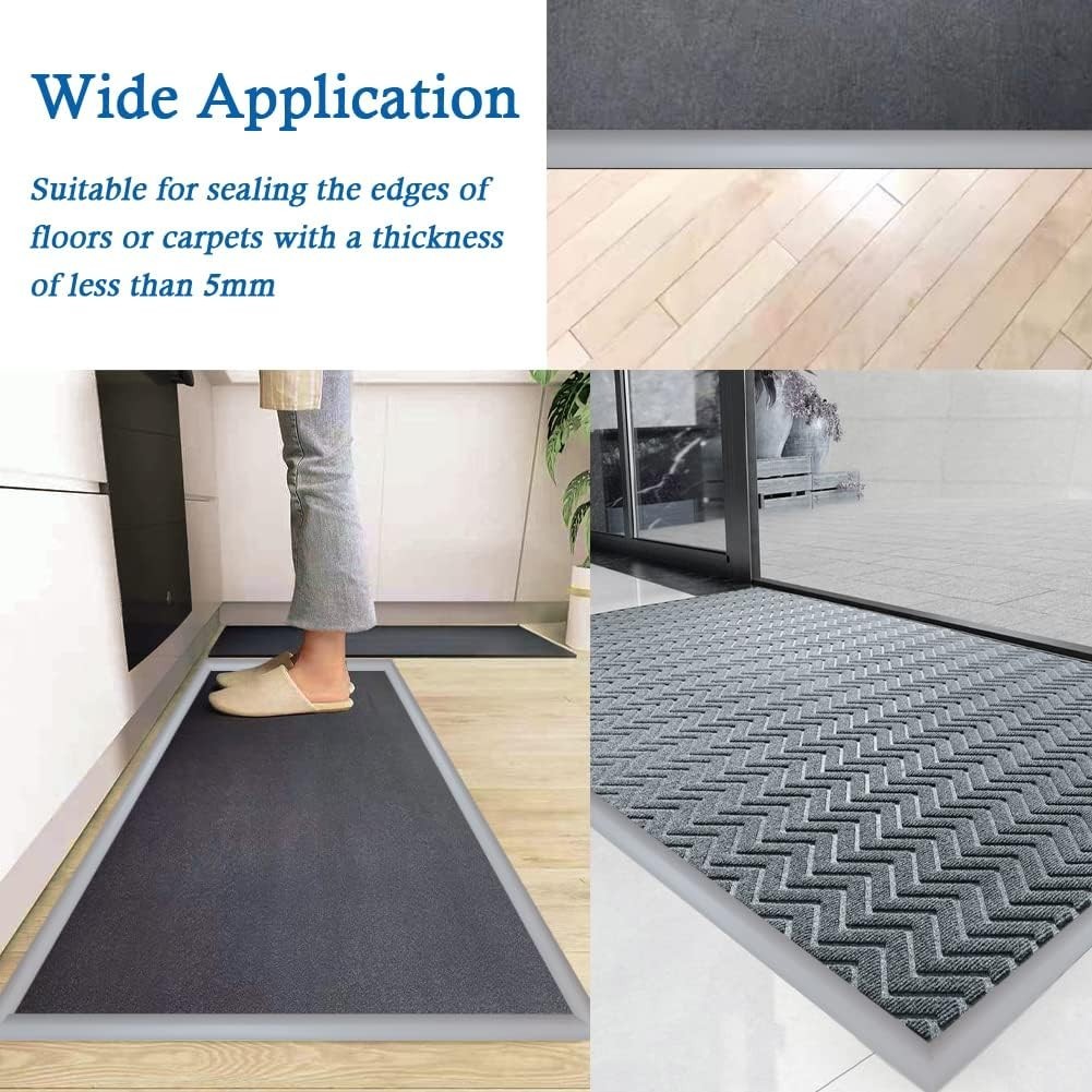 3.3Ft Durable Dark Gray Floor Transition Strip – Ideal for Under 5mm Heights