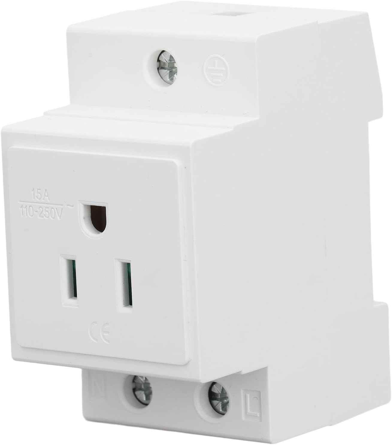 DIN Rail Mounted AC Outlet Panel with US Standard Socket 110-250V 15A for Power