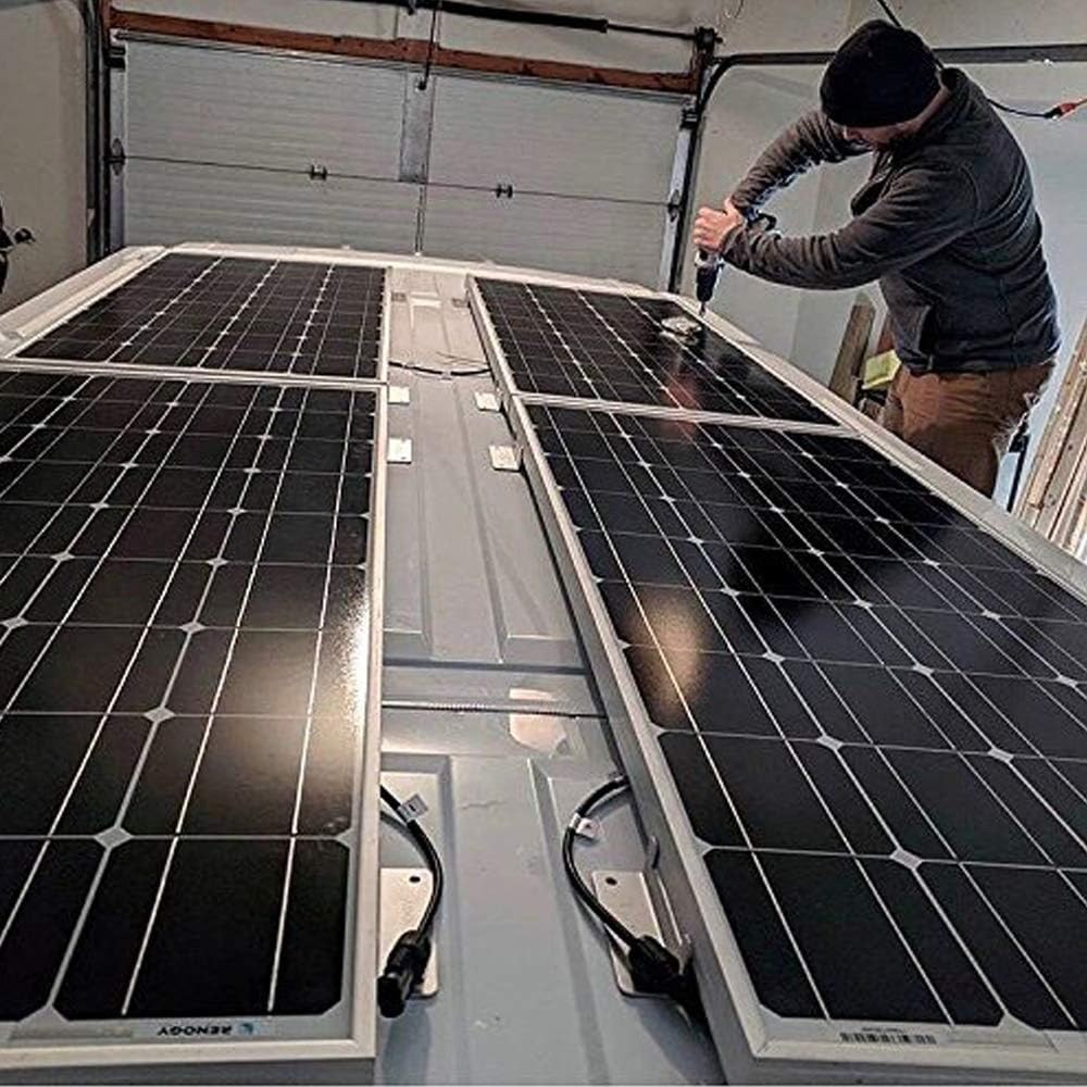 4-Pack Lightweight Z Brackets for Easy Solar Panel Mounting on Various Surfaces