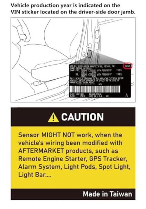 Smart Sensor for Grand Highlander 2023-2026, Wheel Anti-Theft | Plug & Play,