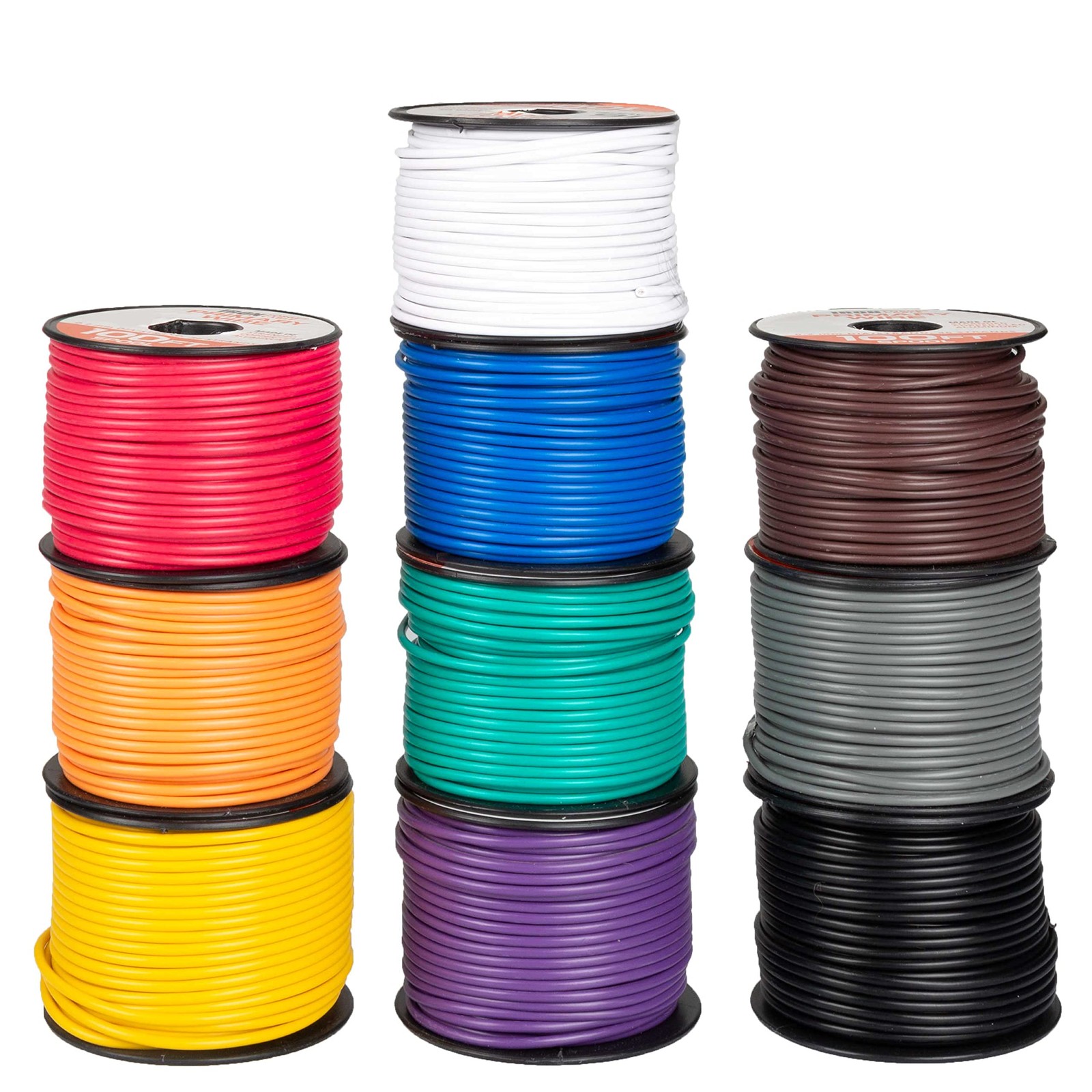 Thonapa 12 Gauge Wire – 100ft of Copper Clad Primary Cable per Roll – 12 AWG Str