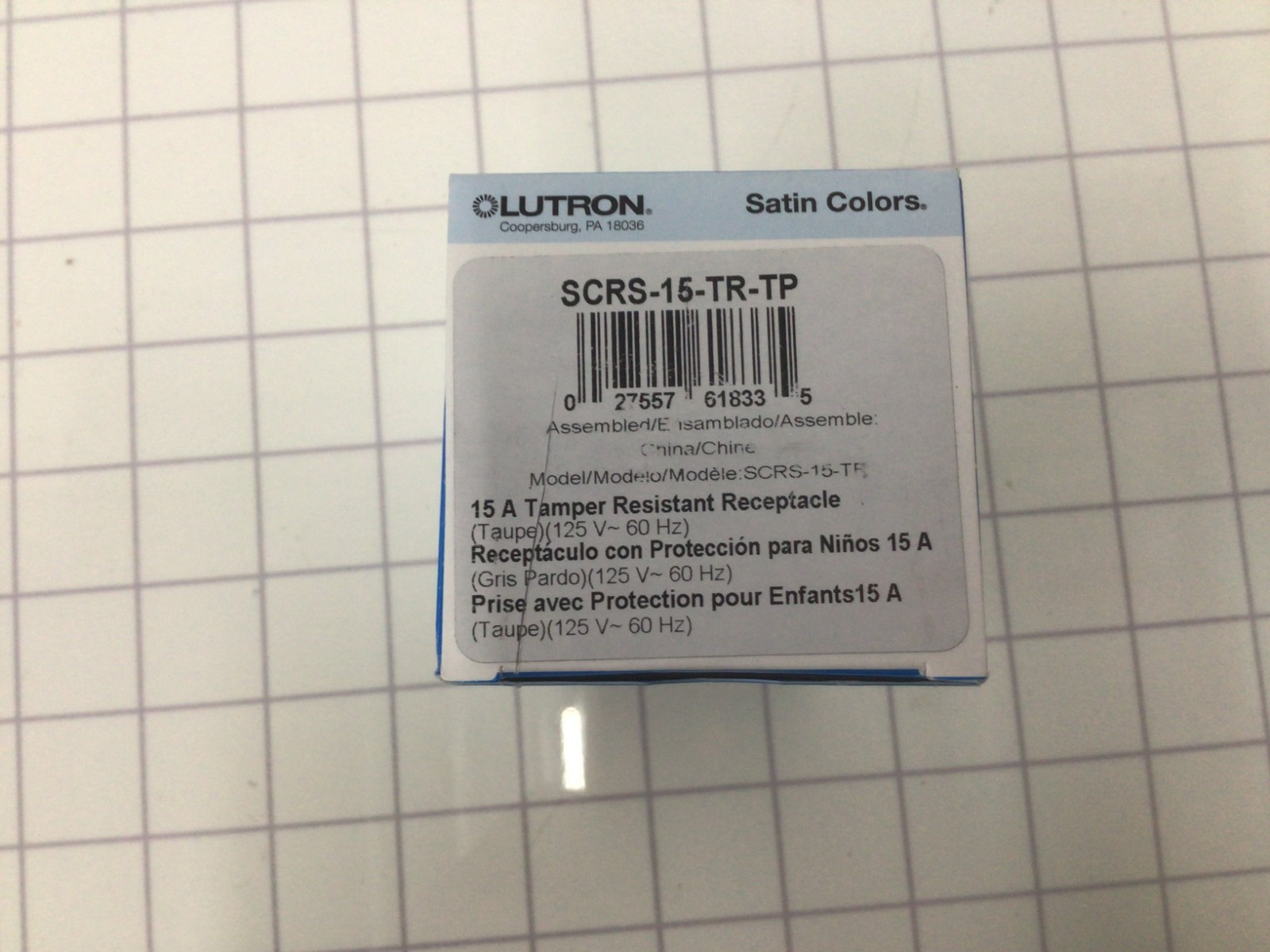 Claro 15-Amp Tamper-Resistant Duplex Receptacle, Taupe (SCRS-15-TR-TP)