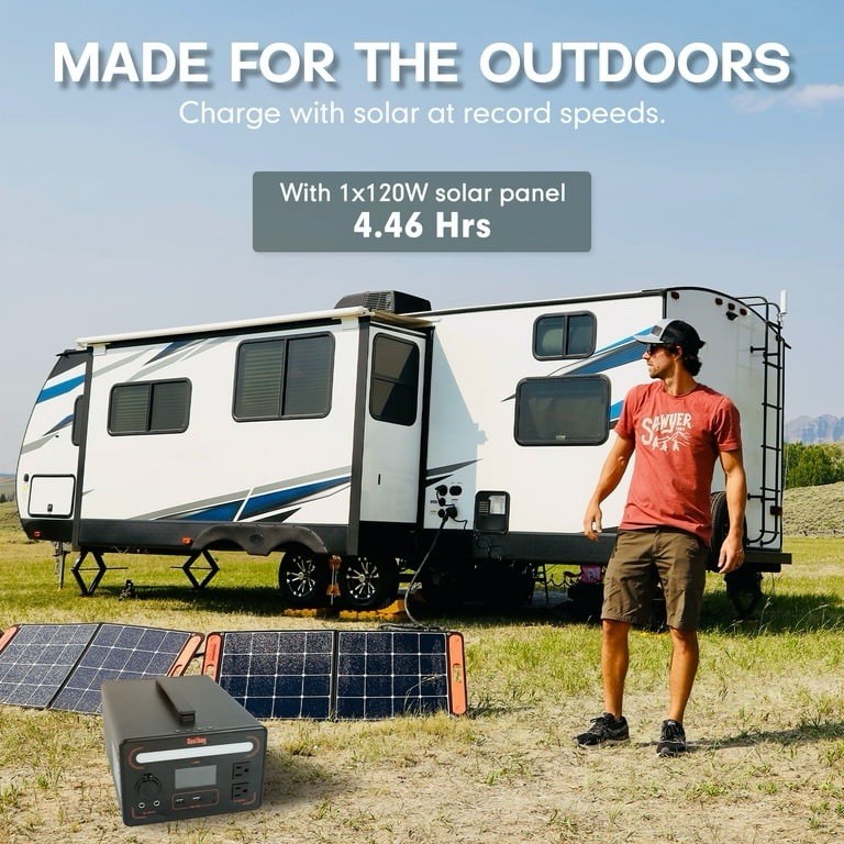 Portable Power Station 600W 560Wh LiFePO4 solar （Solar Panel Not Included）