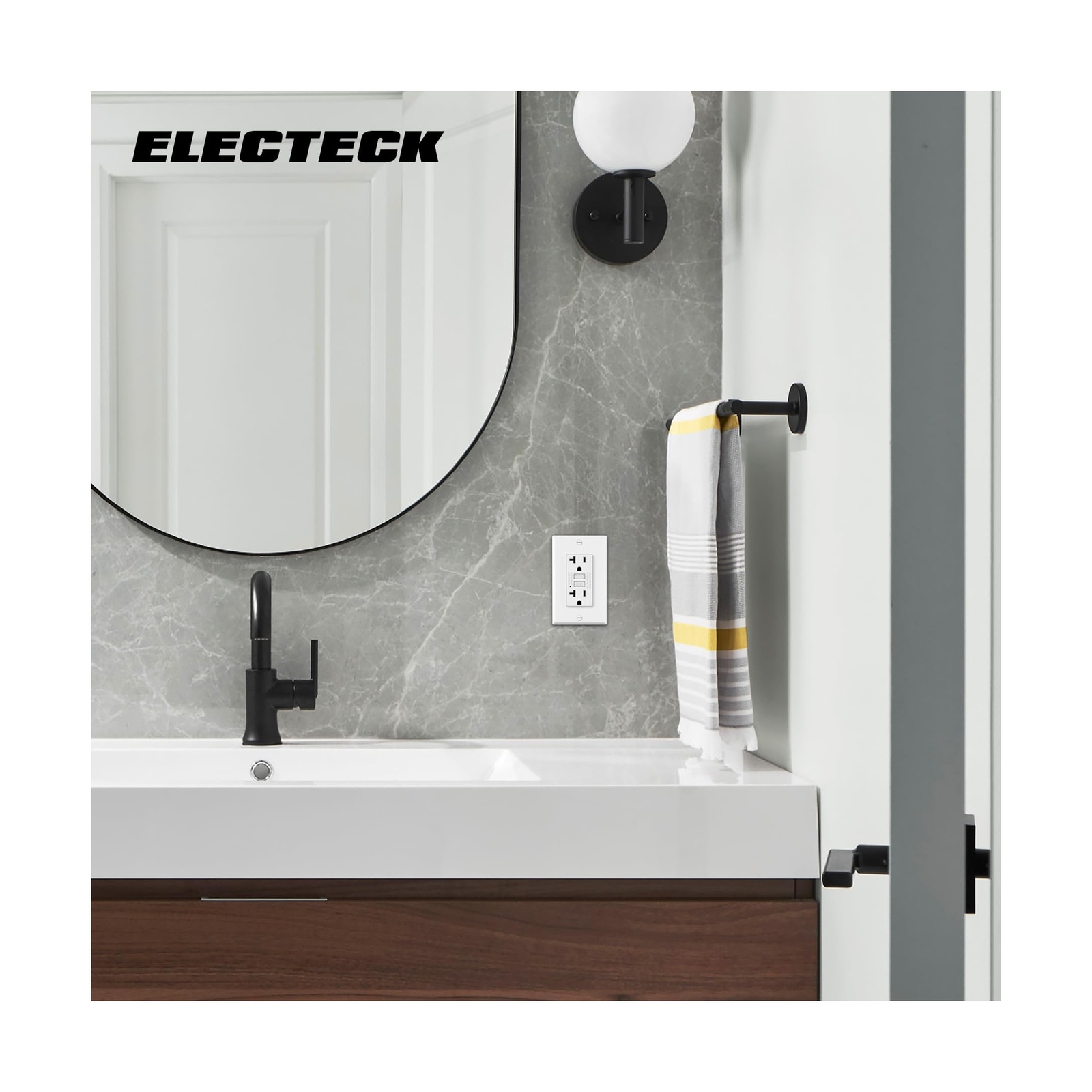 ELECTECK 30 Pack GFCI Outlets 20 Amp, Non-Tamper Resistant, Decor GFI Recepta…