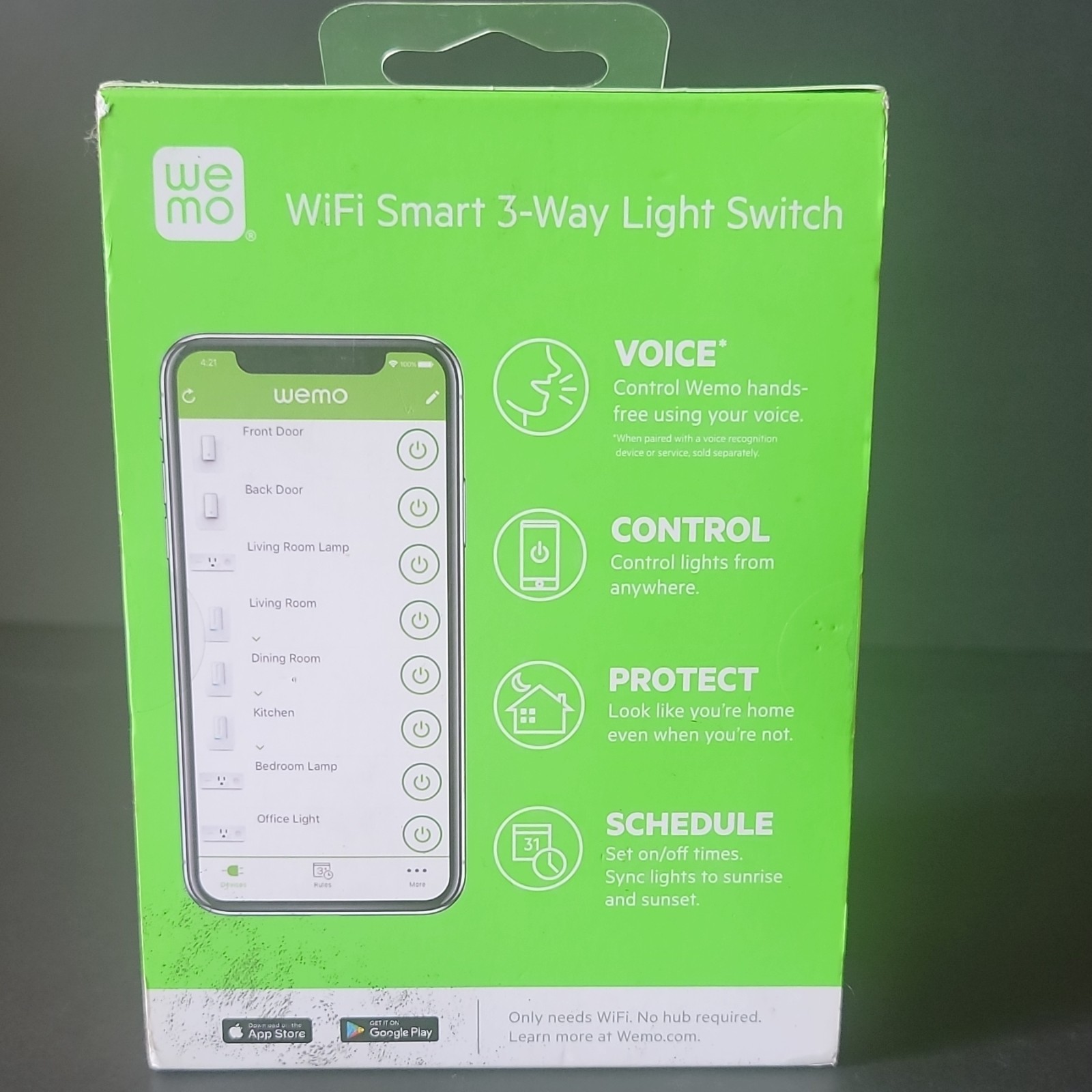 WeMo Wi-Fi Smart 3-Way Light Switch White HomeKit Alexa Google WLS0403