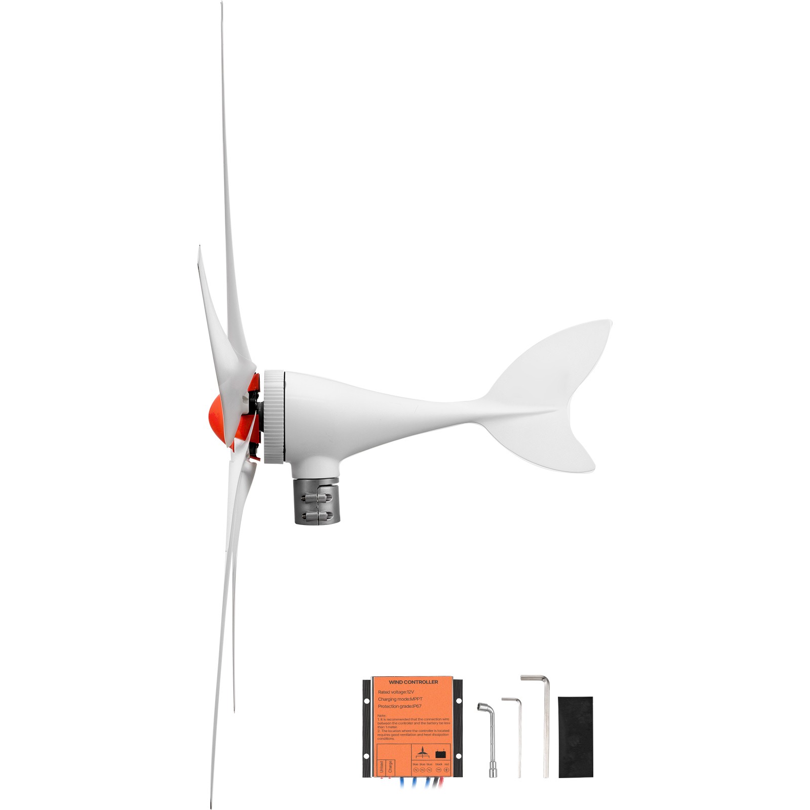 Uimoso 800W 12V Wind Turbine Generator Kit with 5 Blades and MPPT Controller
