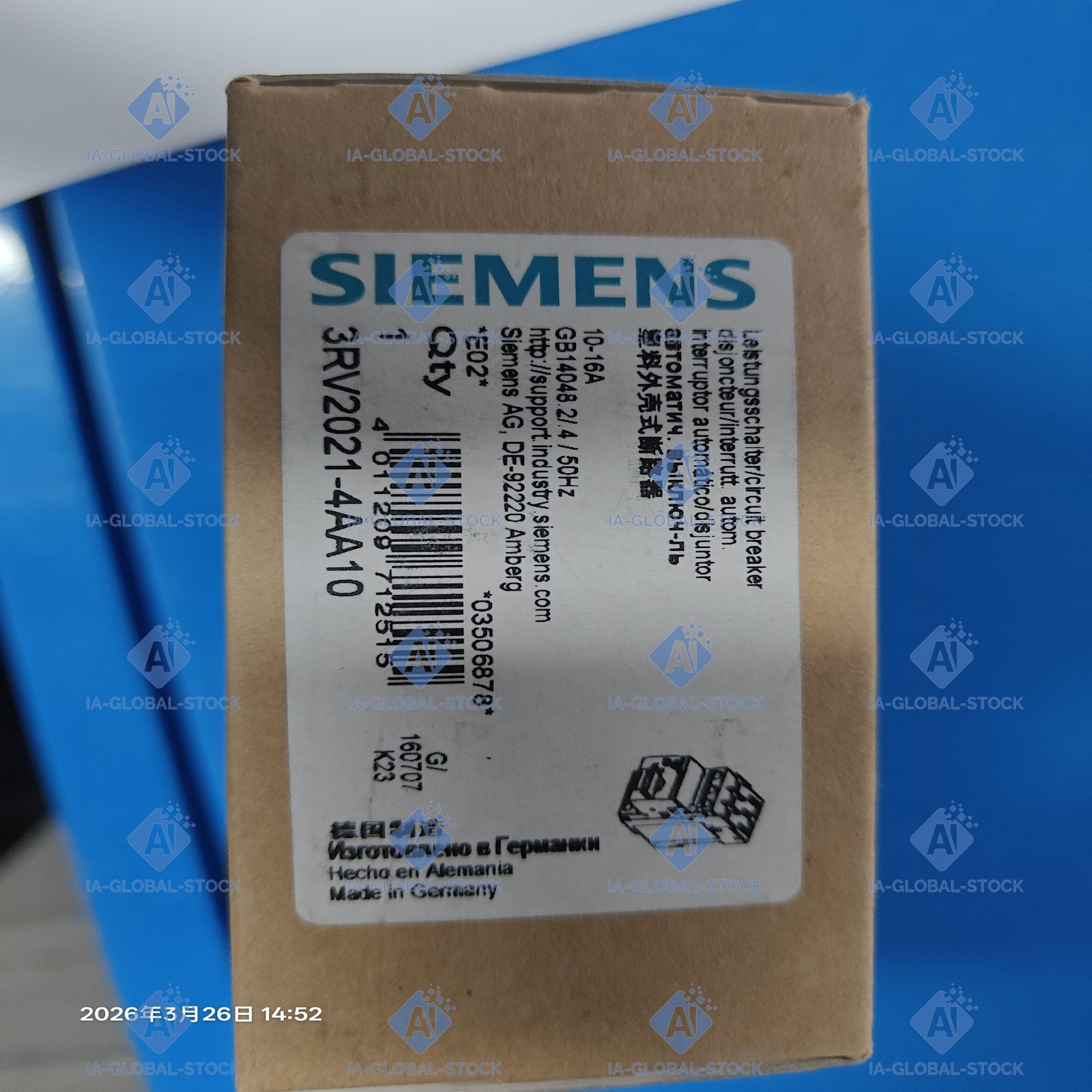 Free Shipping 1PC New Siemens breaker 3RV2021-4AA10 Fast Ship *Real US STOCK*