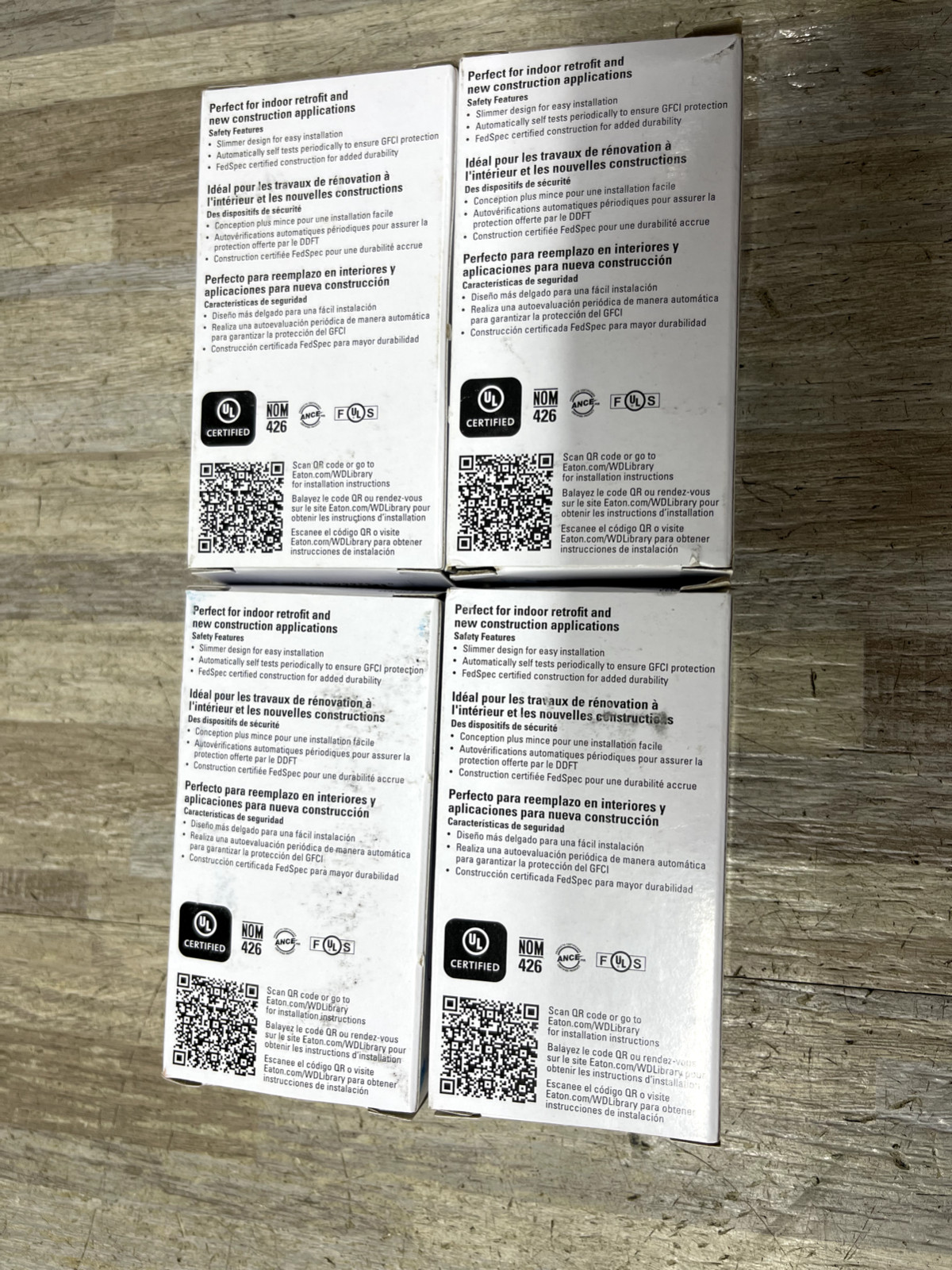 LOT OF 4 Eaton GF20B 20 Amp 125v GFCI Receptacle BRAND NEW FREE FAST SHIPPING