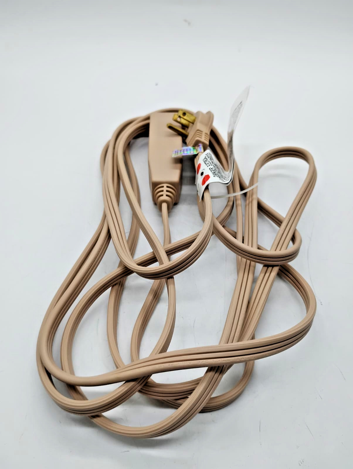 Woods Slimline 16/3 Flat Plug Extension Cord 8ft Beige 2255
