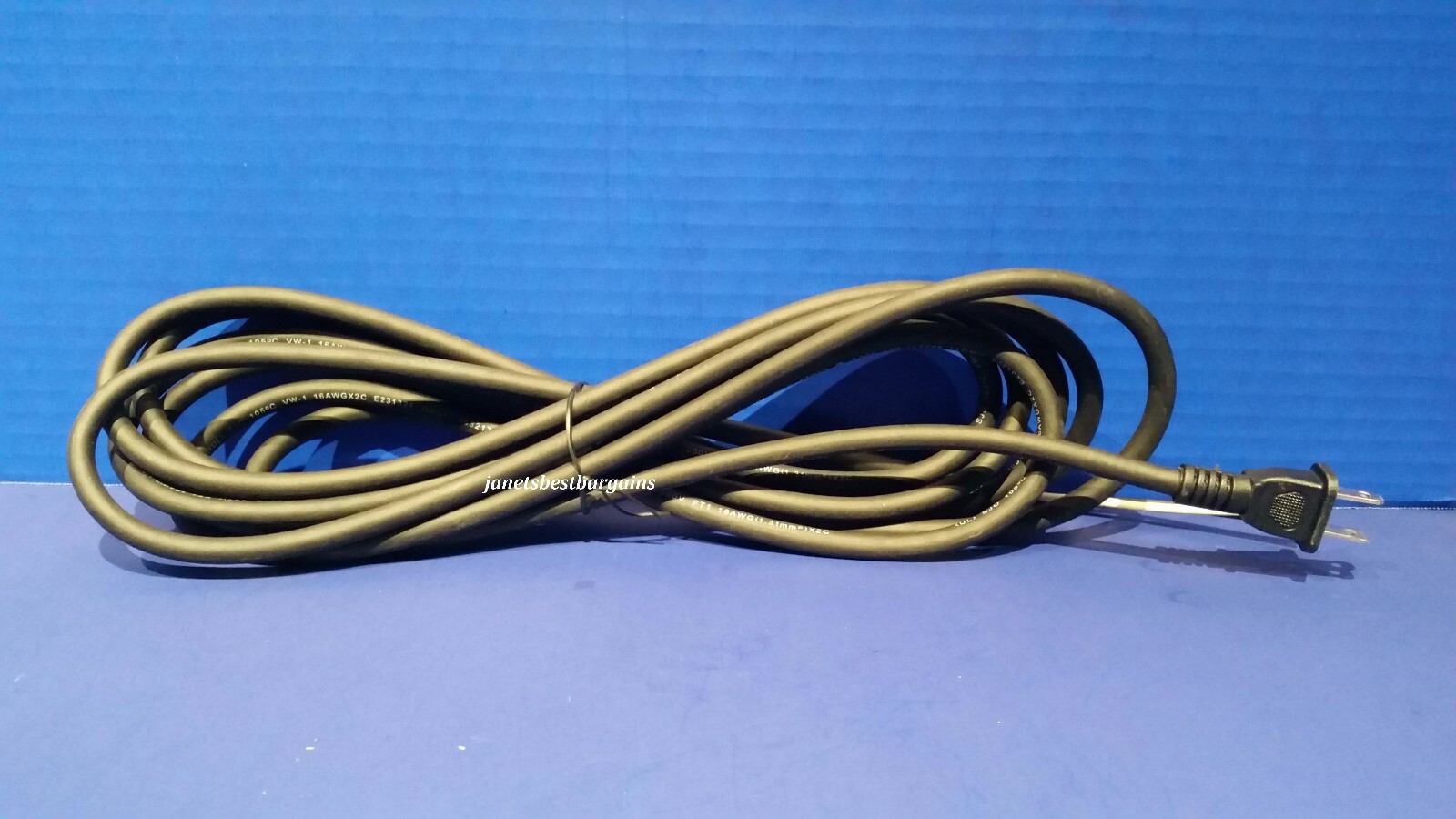 Replacement Power Tool Cord 16′ Foot 16/2 16 Gauge 2 Wire 300 Volt SJO UL/CUL