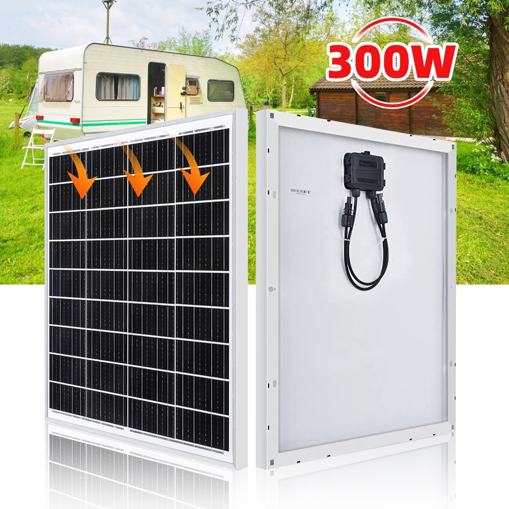 300W Watt 12V Mono Off-Grid Solar Panel PV Module for RV Marine Home Camping US