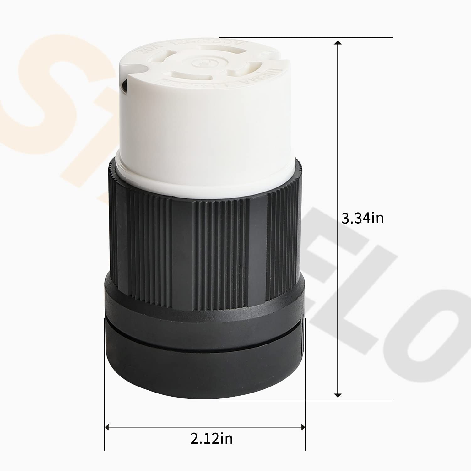 STARELO 30Amp,Locking Plug/ Connector for Generator Set,NEMA L14-30P & White
