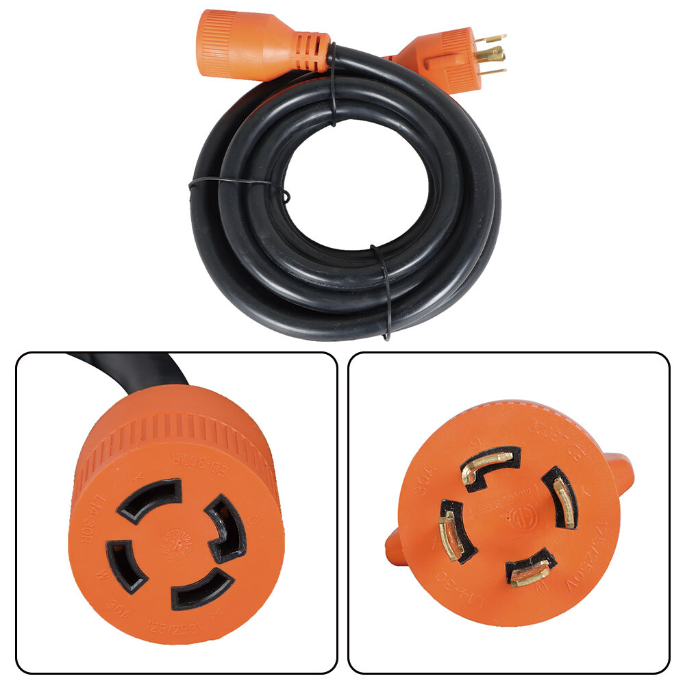 15 Feet 30 AMP 4 Prong NEMA 14-30P/NEMA14-30R Generator Extension Cord