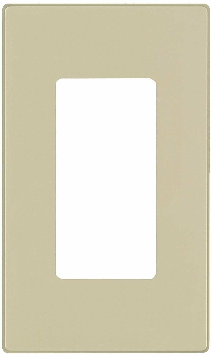 Leviton 80301-SW 1-Gang Decora Plus Wallplate Screwless Snap-On Mount, White