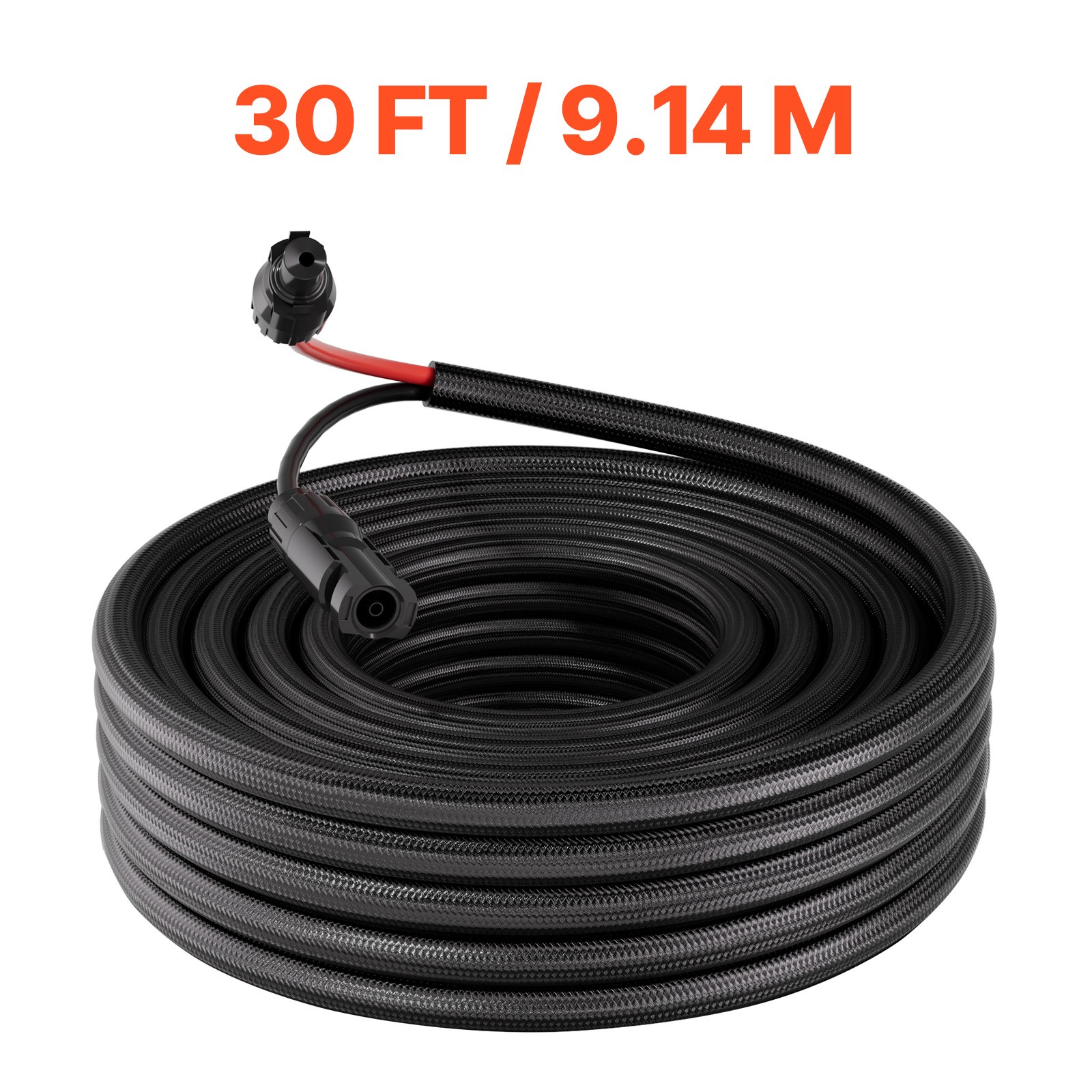 Uimoso 30FT Solar Panel Extension Cable 10AWG Wire Flame-Resistant Connectors