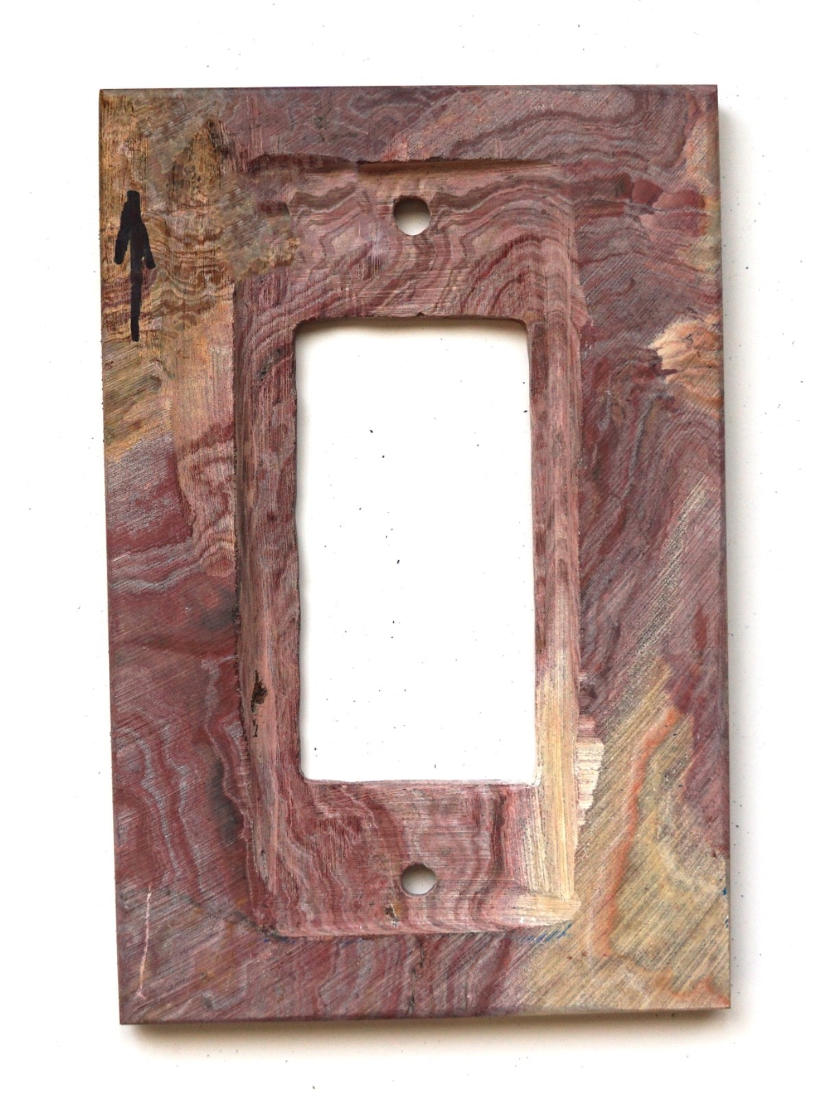 RED & GOLD ONYX – Single Rocker Switchplate (Rb09) – NEW ITEM!