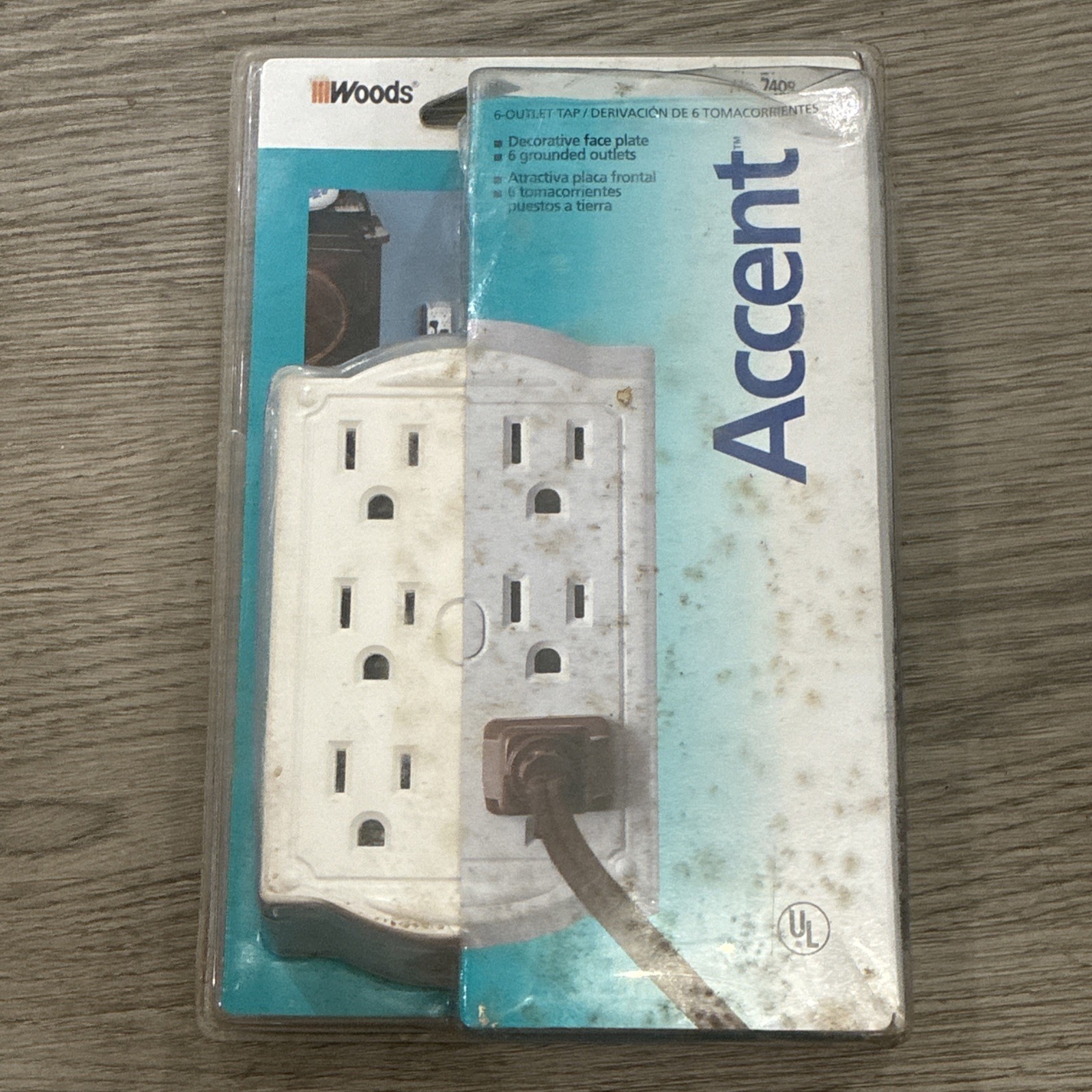 WOODS Accent 7409 6-Outlet TAP —-White | NEW
