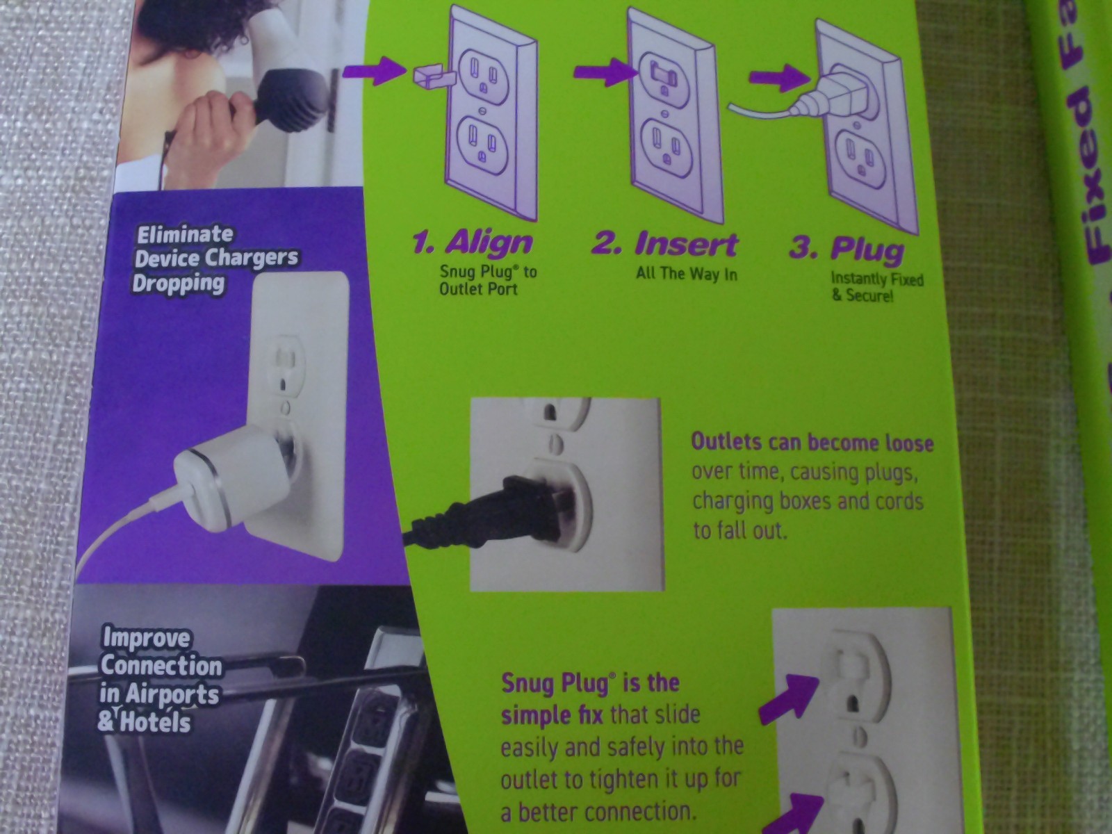 Snug Plug – Loose Plugs Fixed Fast 2 Pk of 10/Pack Clear – HOME IMPROVEMENT NIB