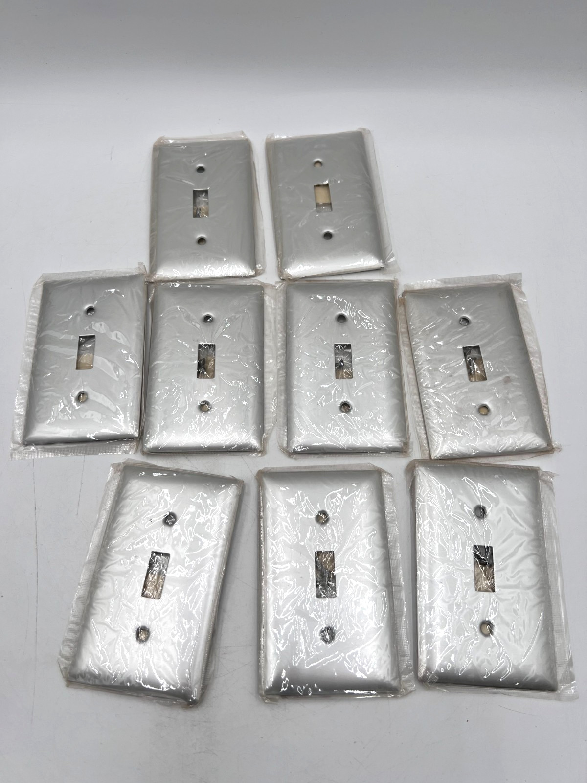 Lot 9 Hubbell A1 Anodized Aluminum Wall Plates 1-Gang Toggle Switch Covers