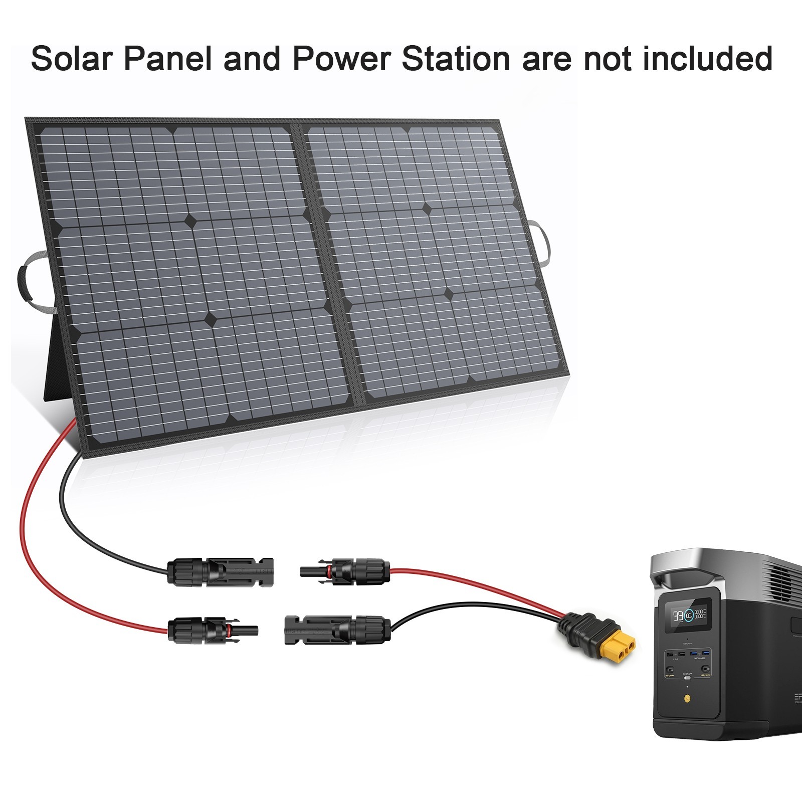 14 AWG XT60 Female to Solar Connector Solar Panel Extension Charging Cable
