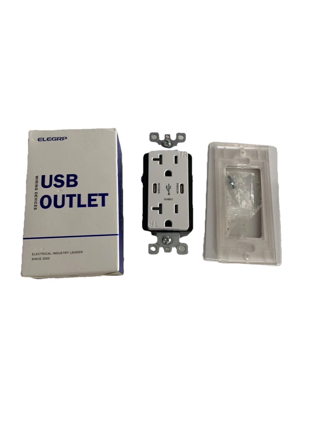 ELEGRP Wiring Devices 15 Amp 125v High Speed Duplex USB Receptacle New Lot Of 2