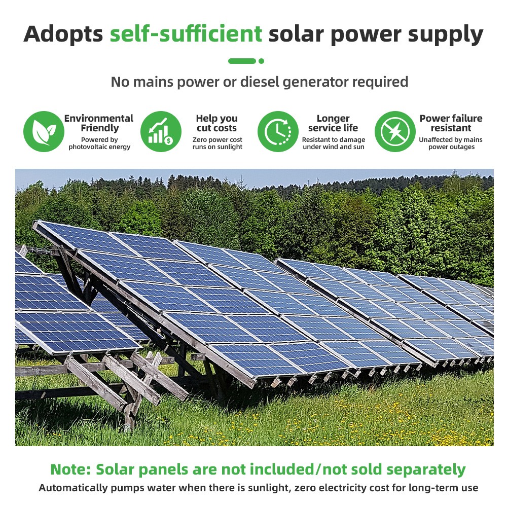 US STOCK DIFFUL 4inch 48V 0.8HP AC/DC Solar Water Pump Livestock MPPT Controller