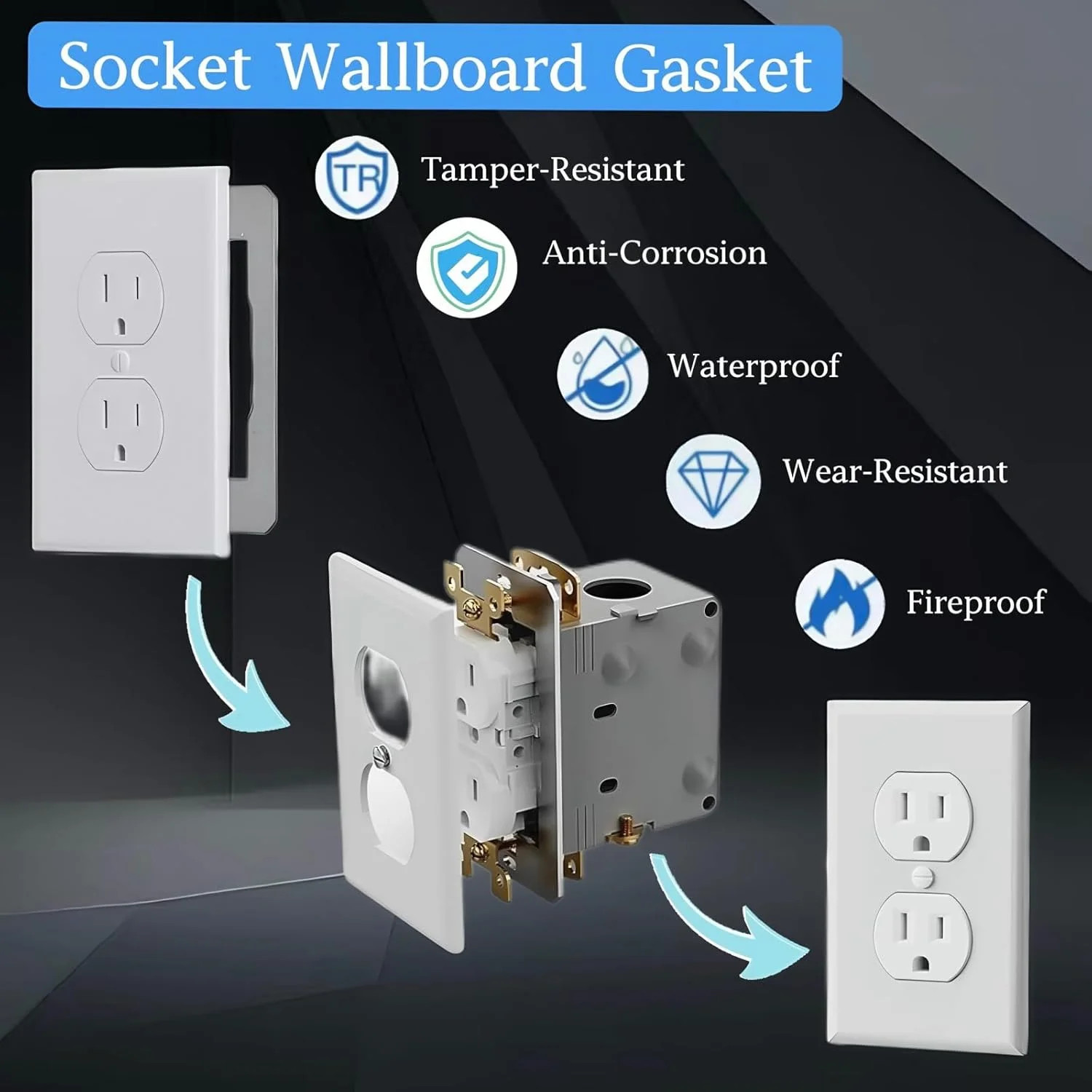 5 Pcs Wall Plate Spacer, Electric Outlet Spacers for Electrical Box, Outlet Shim