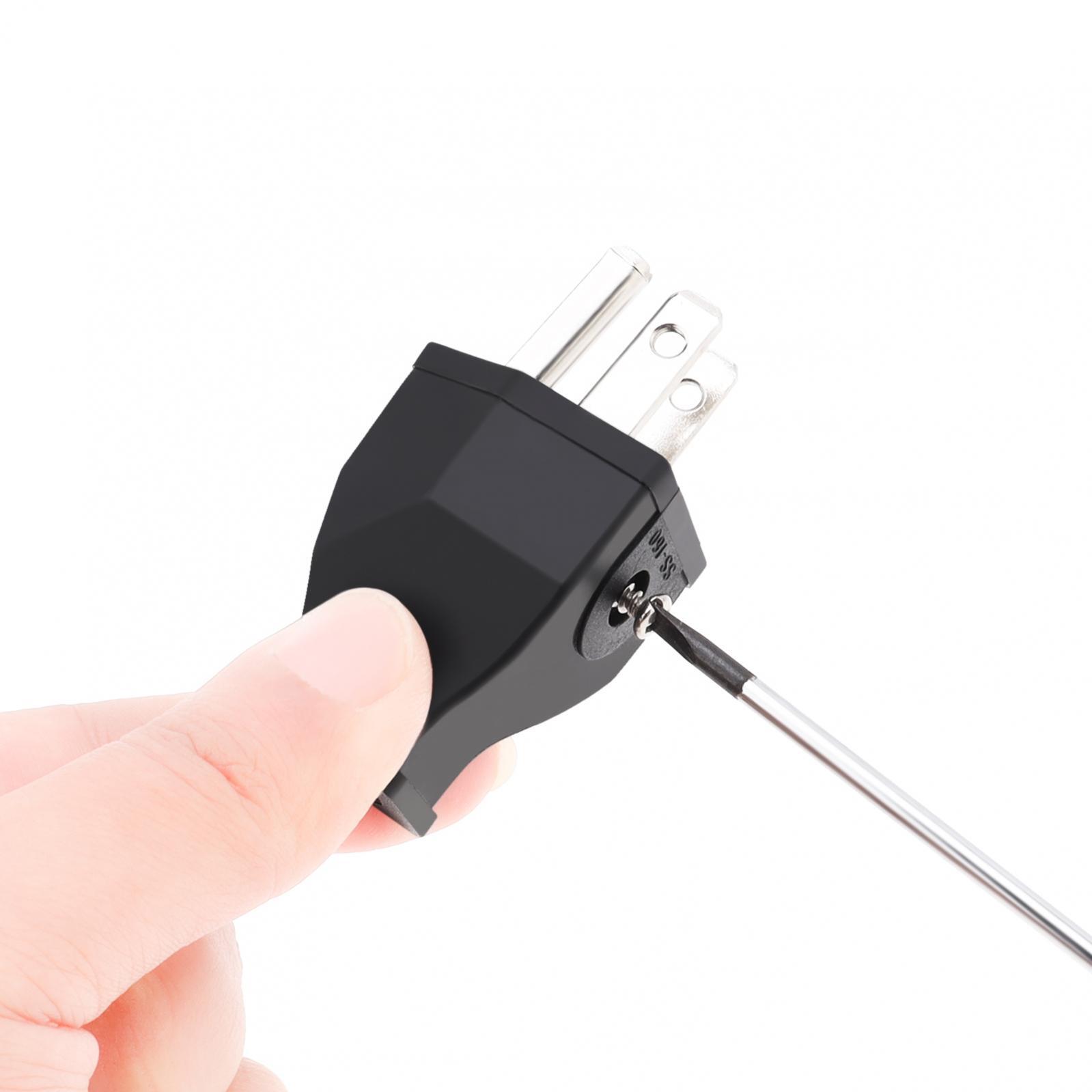 2pcs Extension Cord Plug Ends Male and Female Replacement Plug and Connector Set