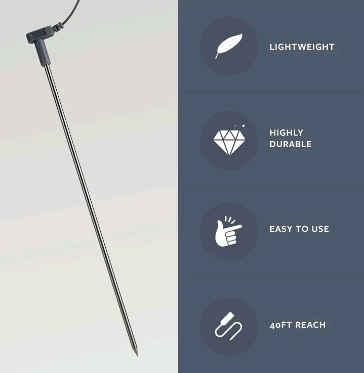 GroundLuxe Grounding Rod for Earthing – 40ft Conductive Cord Easu Plug