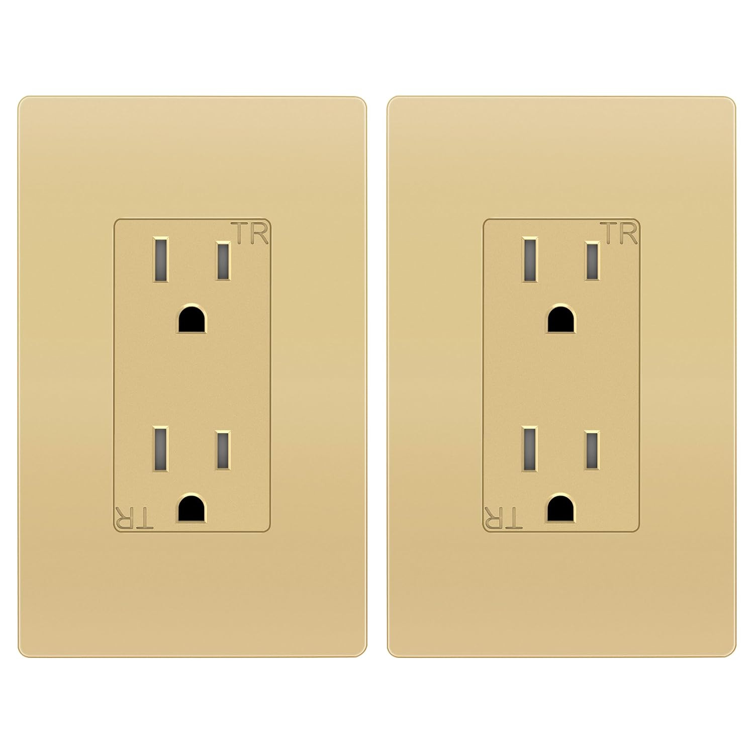 Elite Series Decorator Receptacle Outlet Child Safe Tamper-Resistant, Self-Groun