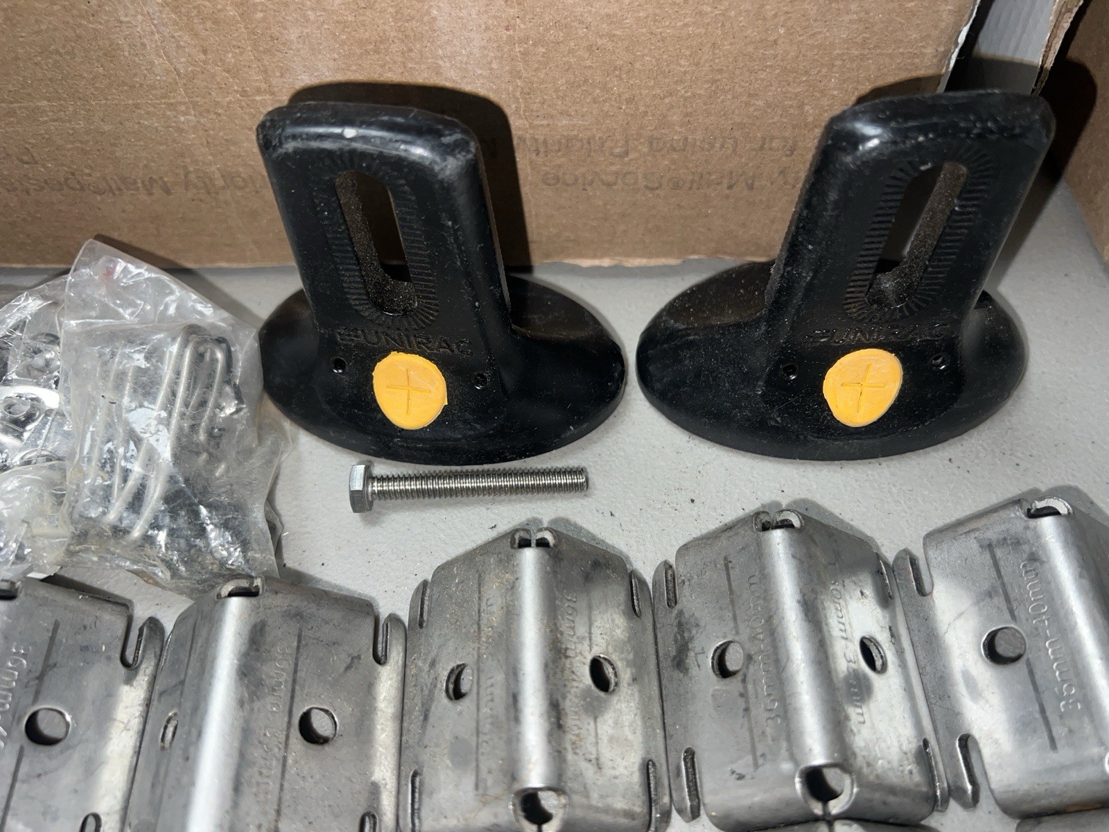 Lot of 50+ Unirac Solar Mounting Hardware – Wind Deflector Kits, T-Bolts, Etc