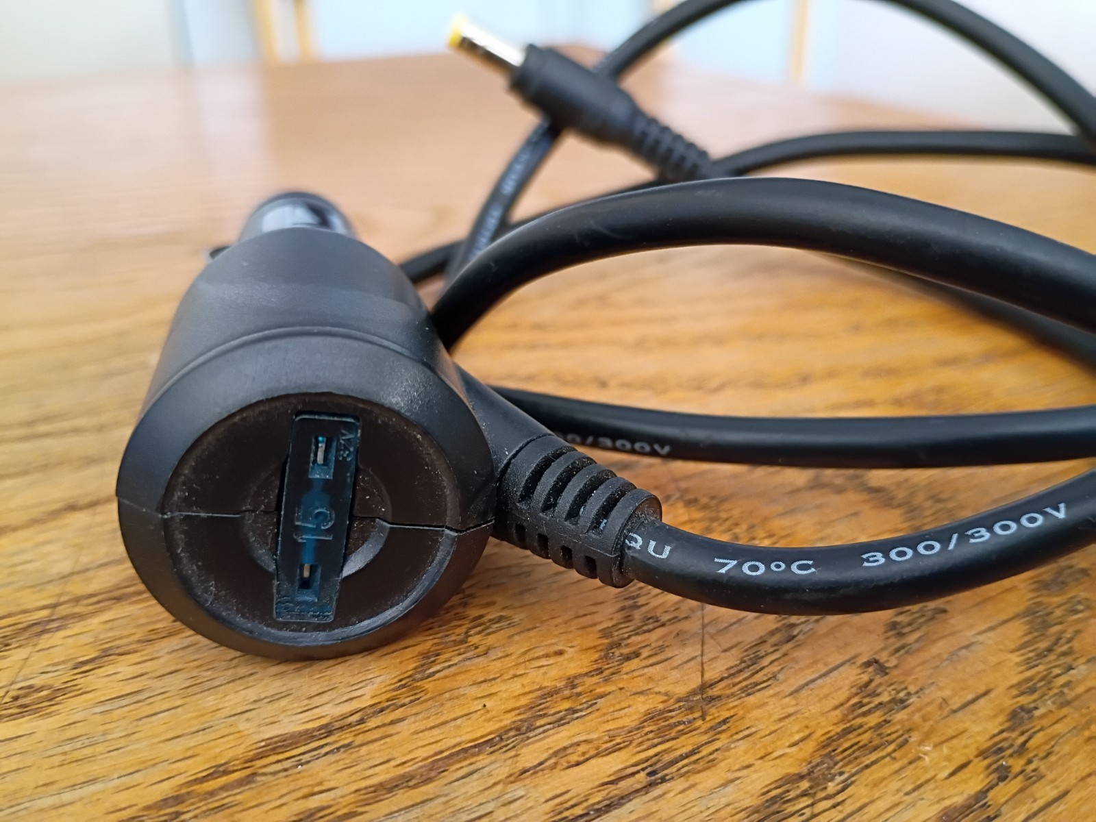 12V Car Cigarette Lighter Plug Charger Adapter Power Cable, 15 Amp Fuse, 3 Feet