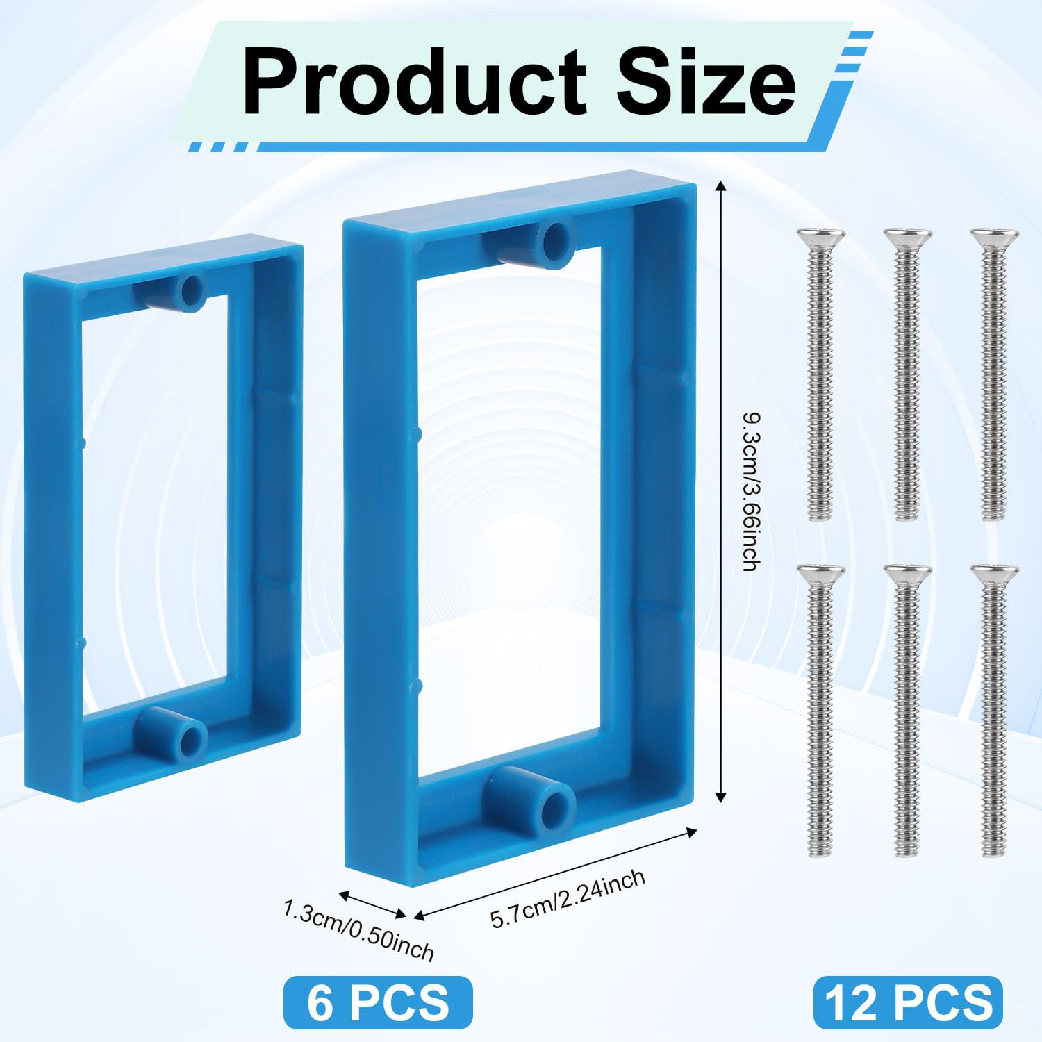 6Pcs 1/2″” Single Gang Receptacle Outlet Box Extenders, Electric Outlet Extender