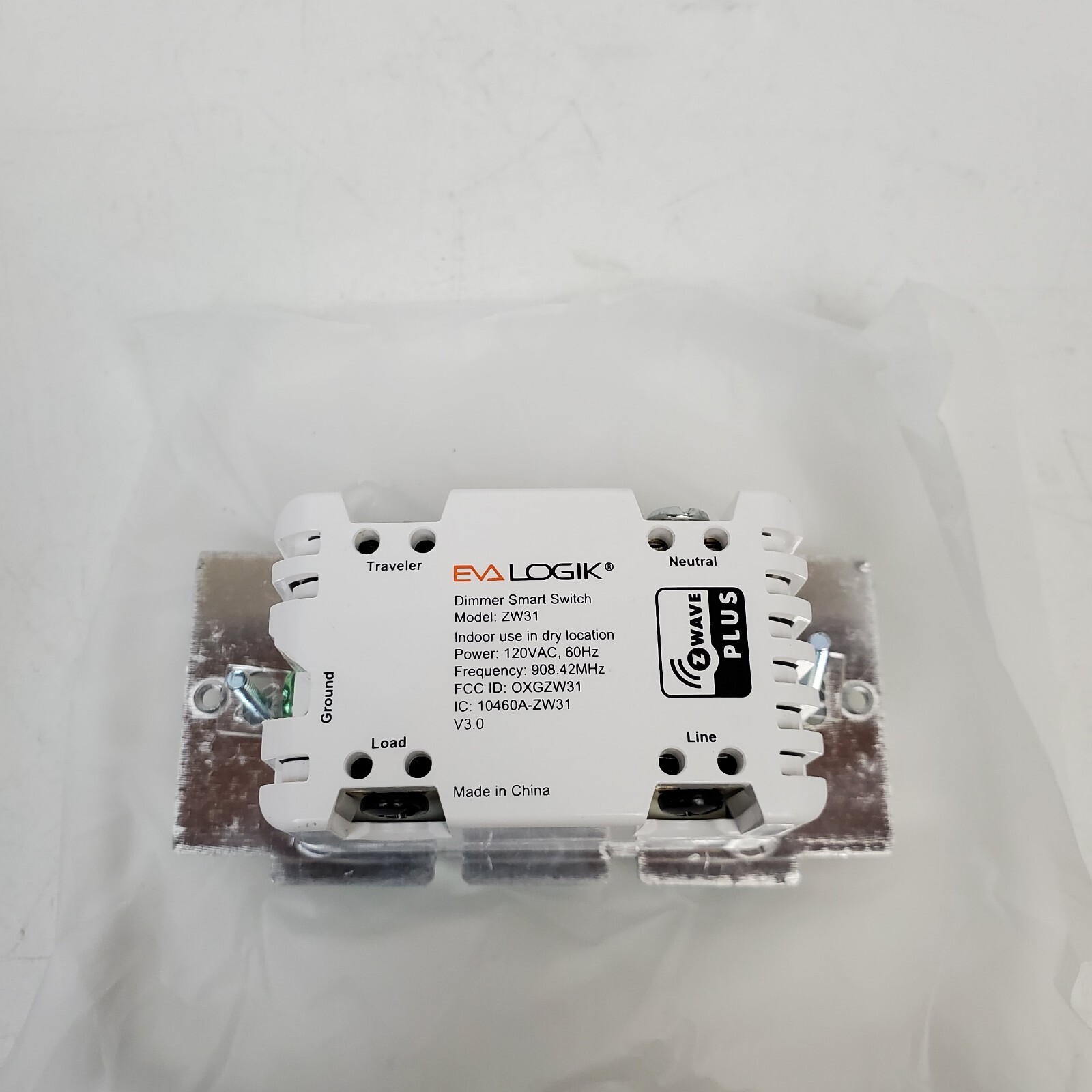 Eva Logik ZW31 Z-Wave Plus Smart Dimmer Light Switch 3 Way Z-Wave Repeater