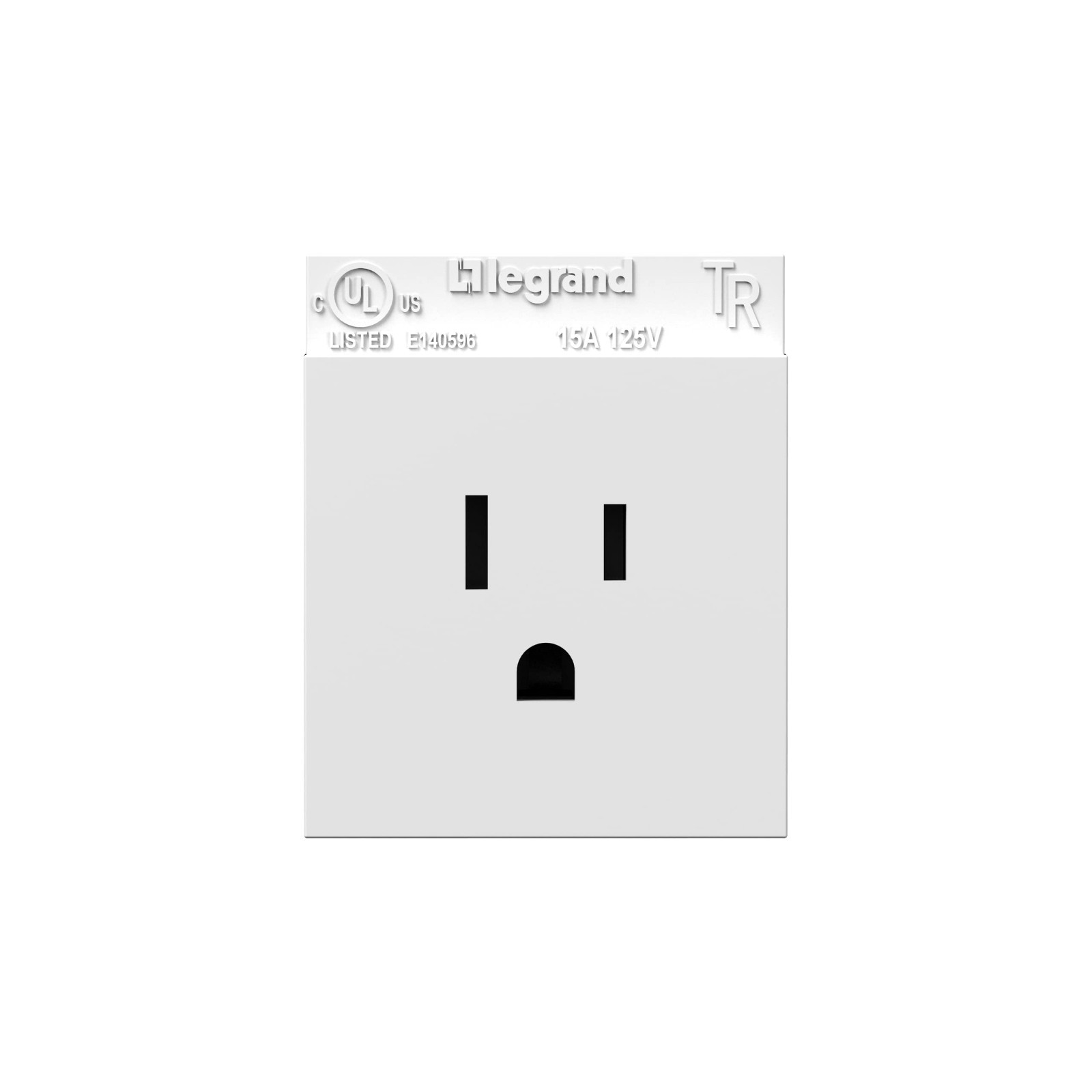 15A Tamper-Resistant Electrical Outlet – Single, White, No Wall Plate, Safe & Du