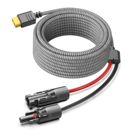 Solar Connector to XT60 Extension Cable 11Ft Power Solar Adapter for Anker