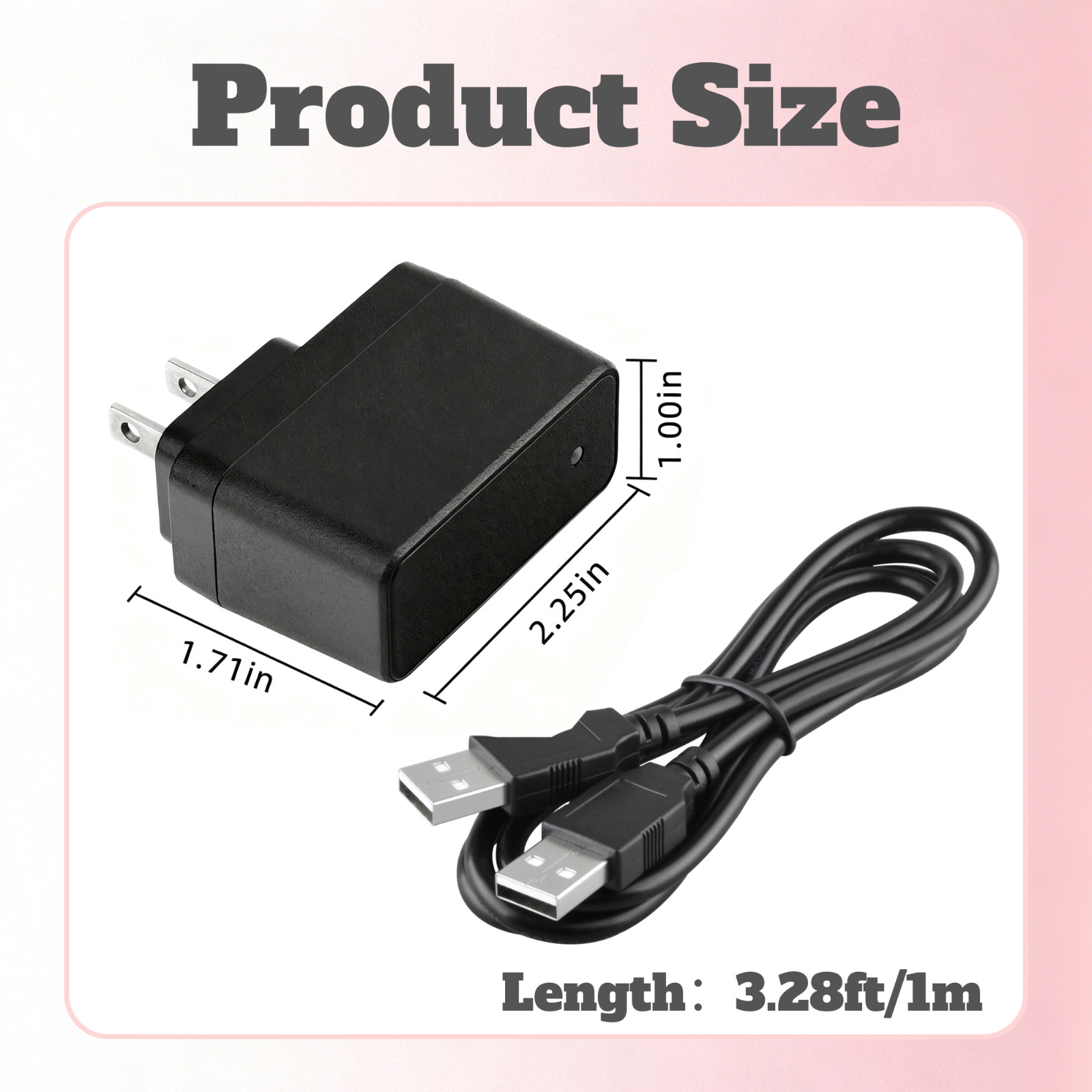 USB to USB Charger for Stanley Fatmax Spotlight SL10LEDSL SL10LEDS TL450 TL600